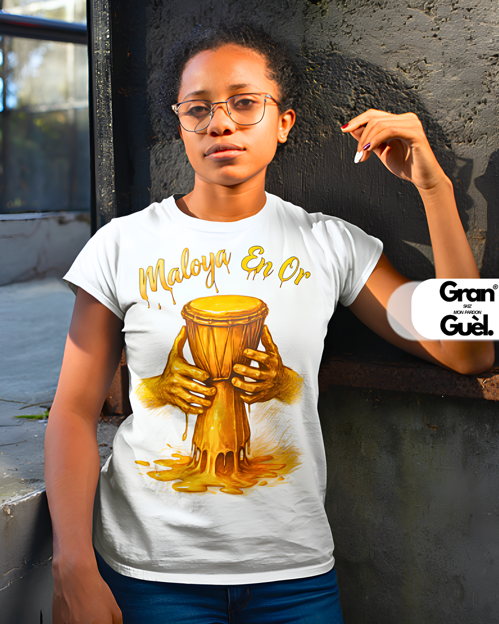GRAN GUÈL - 100% MALOYA - T-Shirt unisexe - Imprimé "MALOYA EN OR"