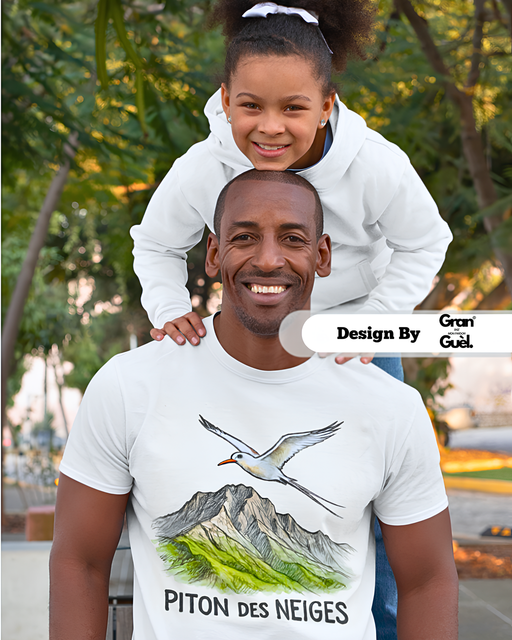 GG - 100%  La Réunion - T-Shirt unisexe - Imprimé "PITON DES NEIGES (3)"