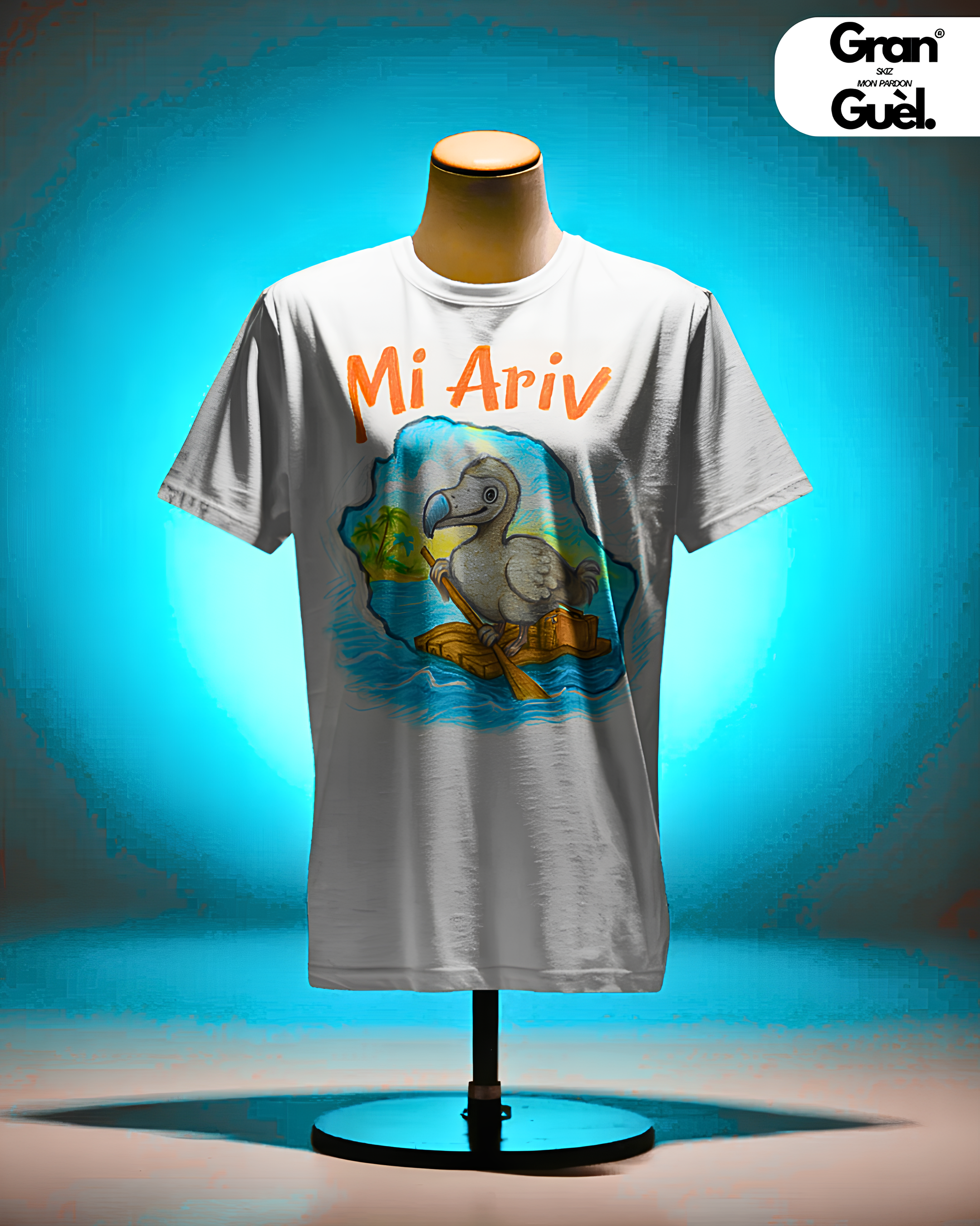 GRAN GUÈL - ENDÉMIK - T-Shirt Unisexe - Imprimé "MI ARIV"