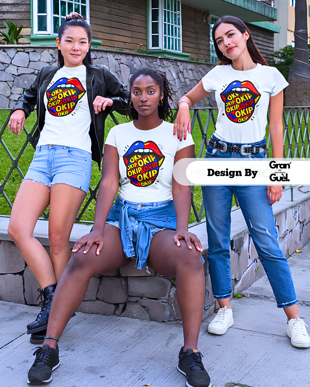 GRAN GUÈL - 100%  La Réunion - T-Shirt unisexe - Imprimé "OKIP"