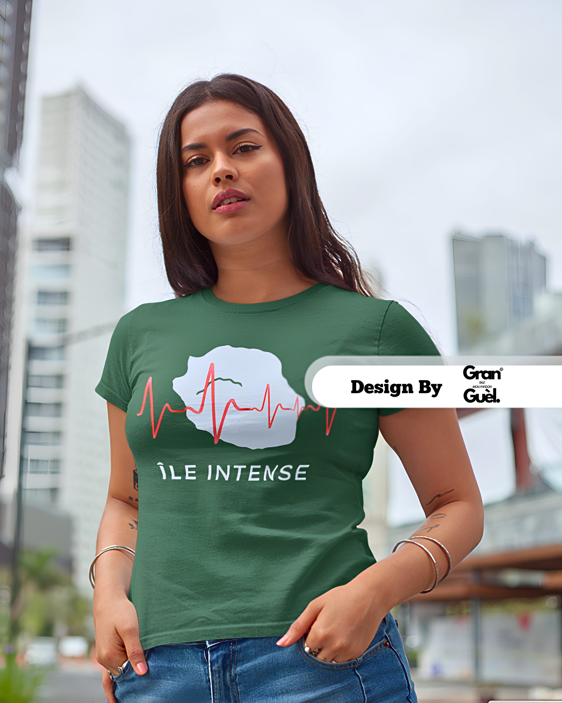 GRAN GUÈL - ENDÉMIK - T-Shirt Unisexe - Imprimé "ÎLE INTENSE"