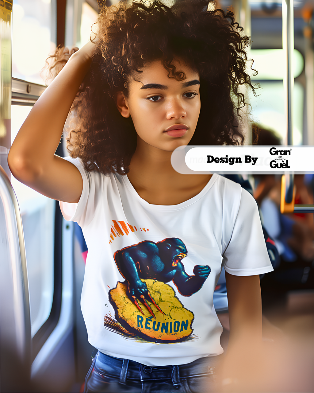 GRAN GUÈL - ZÉNÈSS - T-Shirt unisexe - Imprimé "GORILLE"