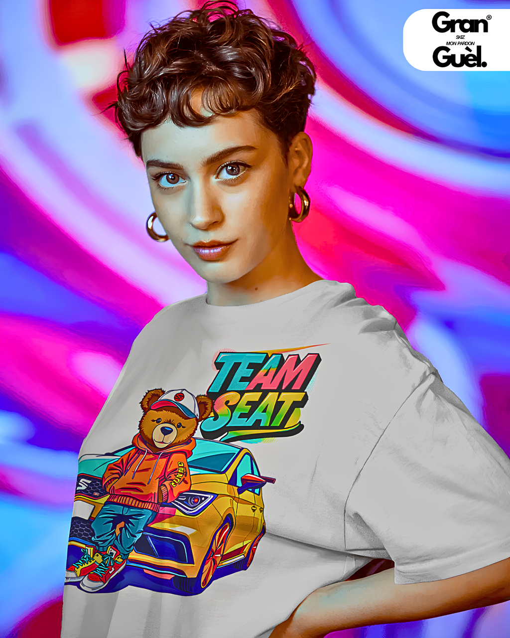 GRAN GUÈL - ZÉNÈSS ENDÉMIK - T-Shirt Unisexe - Imprimé "TEAM SEAT"
