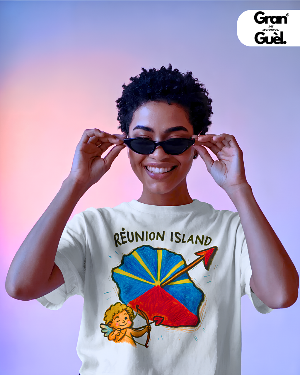GG - 100%  La Réunion - T-Shirt unisexe - Imprimé "RÉUNION ISLAND (2)"