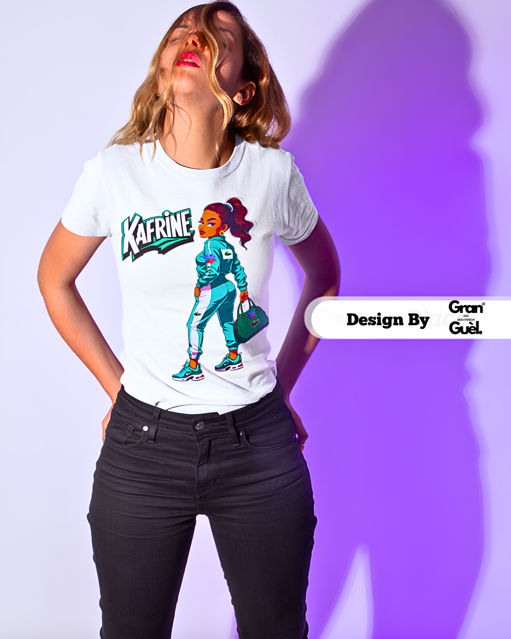 GRAN GUÈL - ZÉNÈSS - T-Shirt unisexe - Imprimé "KAFRINE (5)"