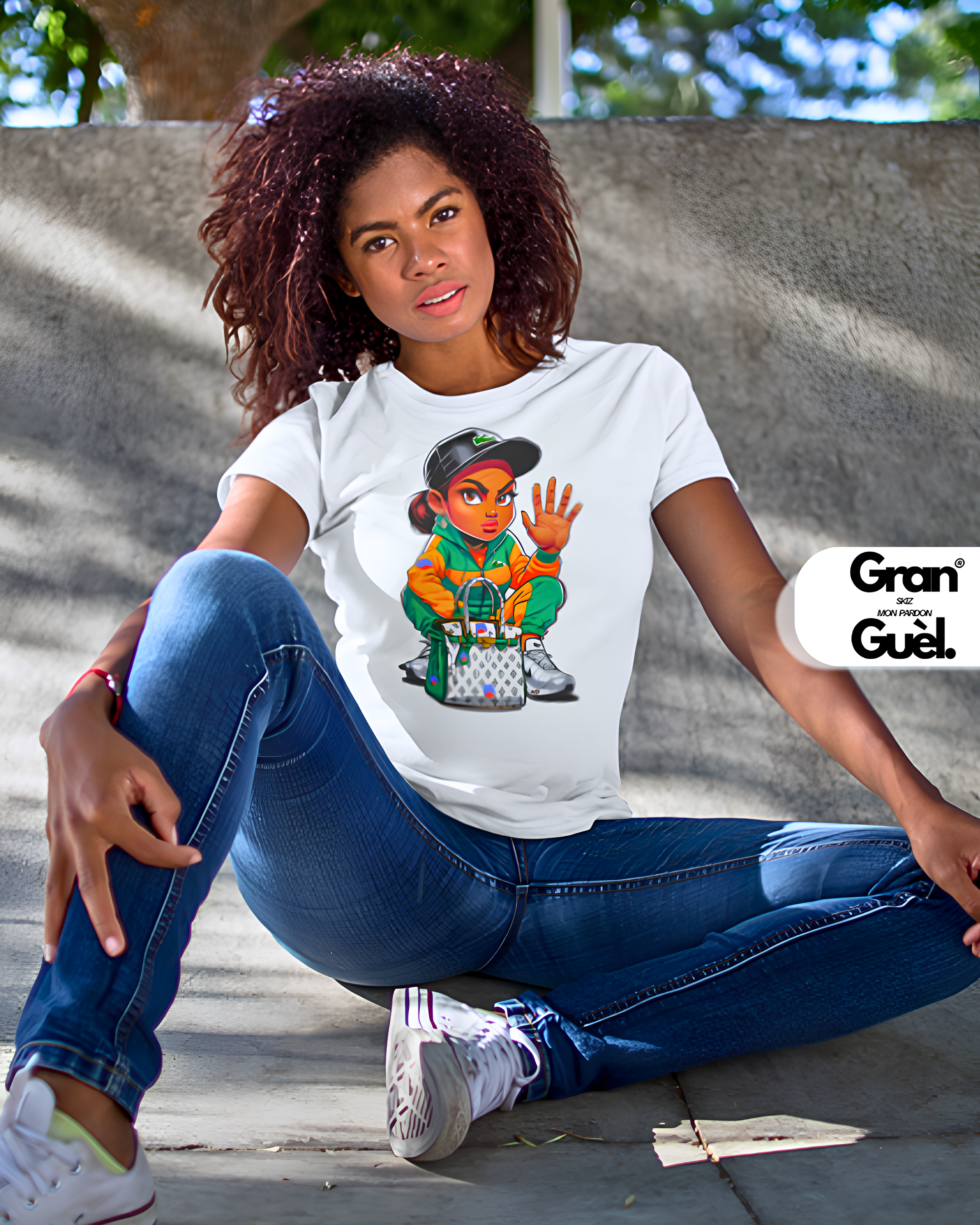 GRAN GUÈL - ZÉNÈSS - T-Shirt unisexe - Imprimé "BADASS"