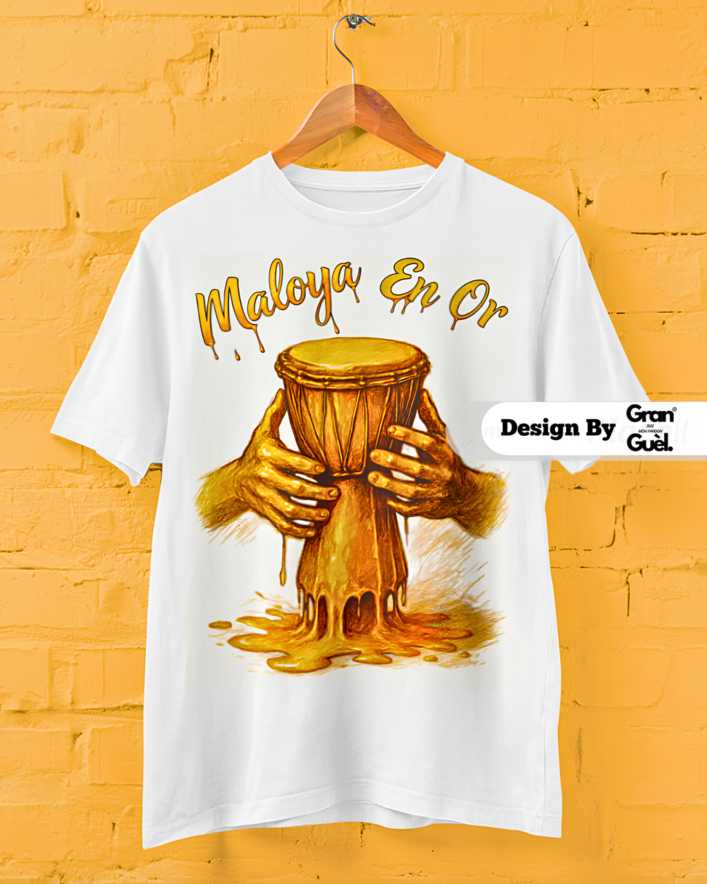 GRAN GUÈL - 100% MALOYA - T-Shirt unisexe - Imprimé "MALOYA EN OR"