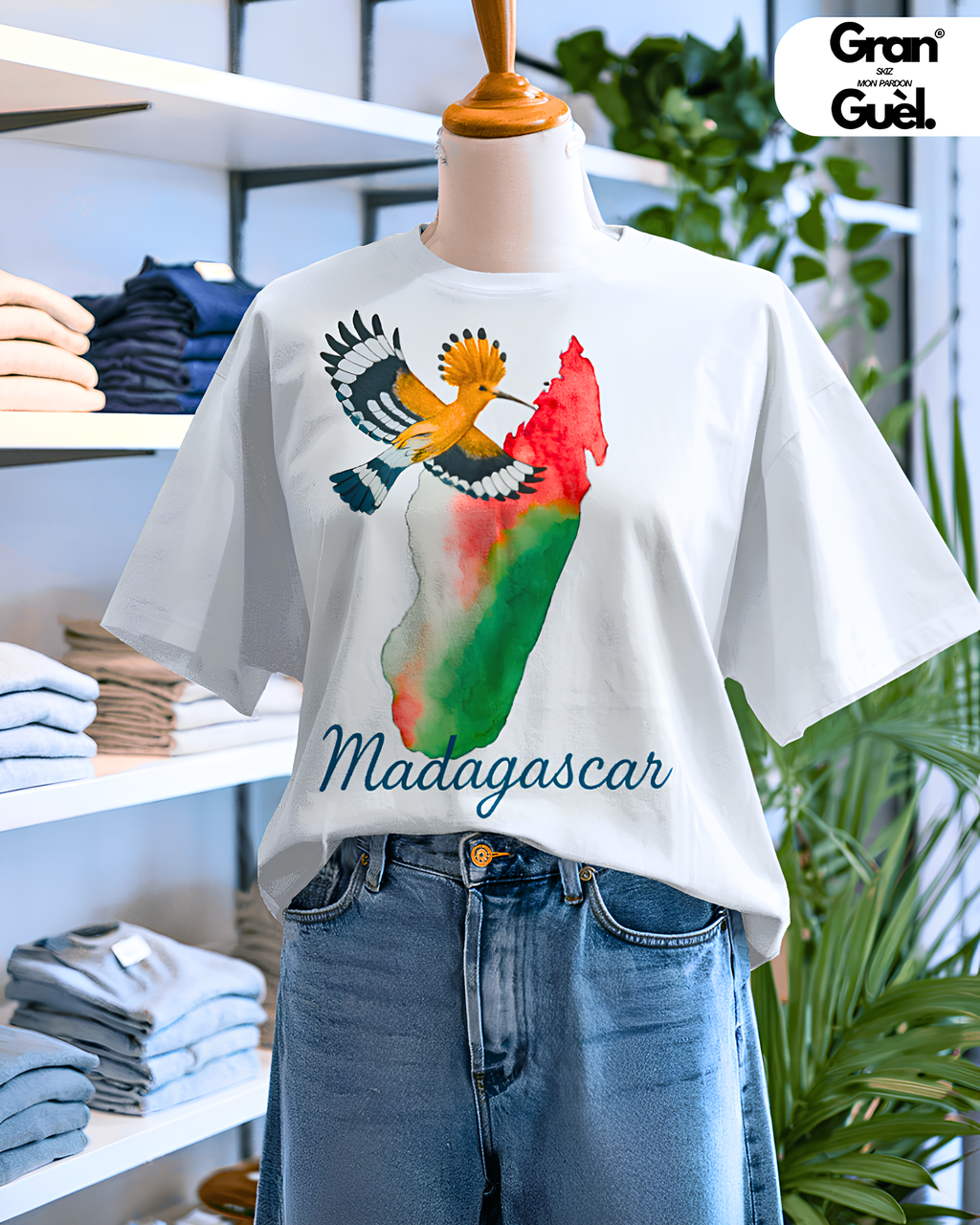 GRAN GUÈL - MADAGASCAR - T-Shirt unisexe - Imprimé "MADAGASCAR"