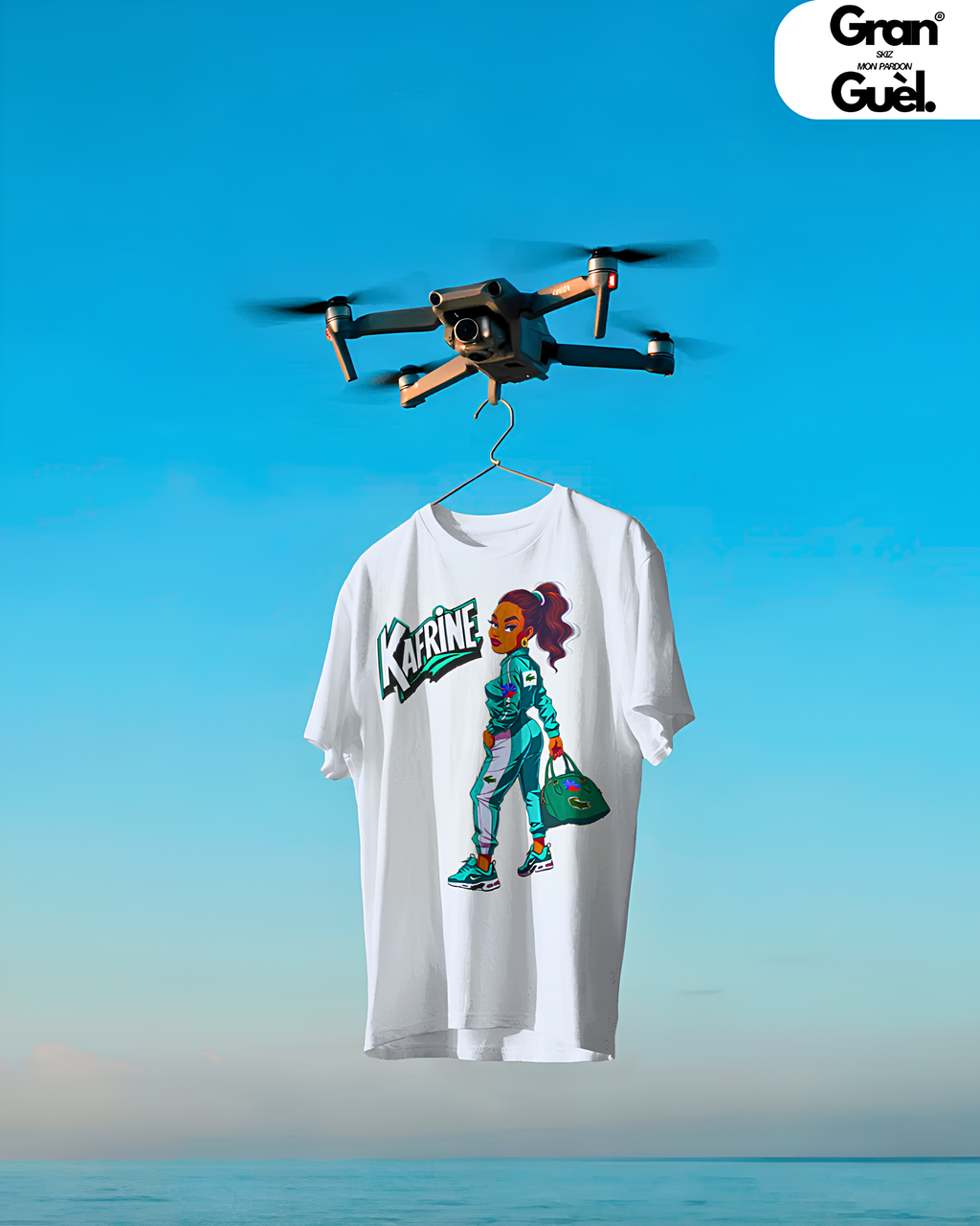 GRAN GUÈL - ZÉNÈSS - T-Shirt unisexe - Imprimé "KAFRINE (5)"