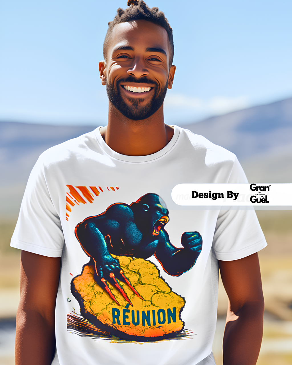 GRAN GUÈL - ZÉNÈSS - T-Shirt unisexe - Imprimé "GORILLE"