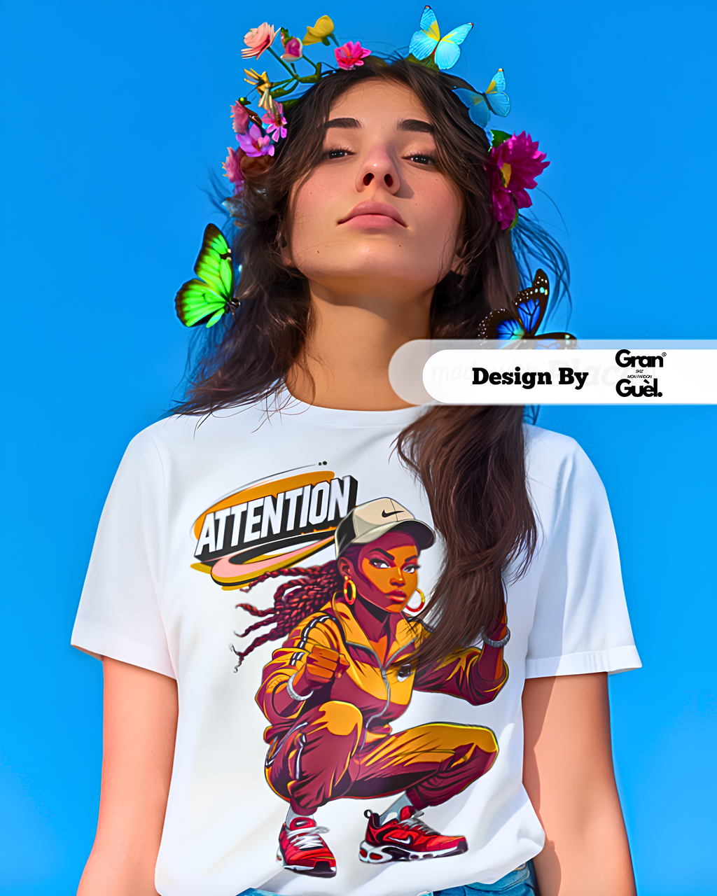 GRAN GUÈL - ZÉNÈSS - T-Shirt unisexe - Imprimé "ATTENTION"