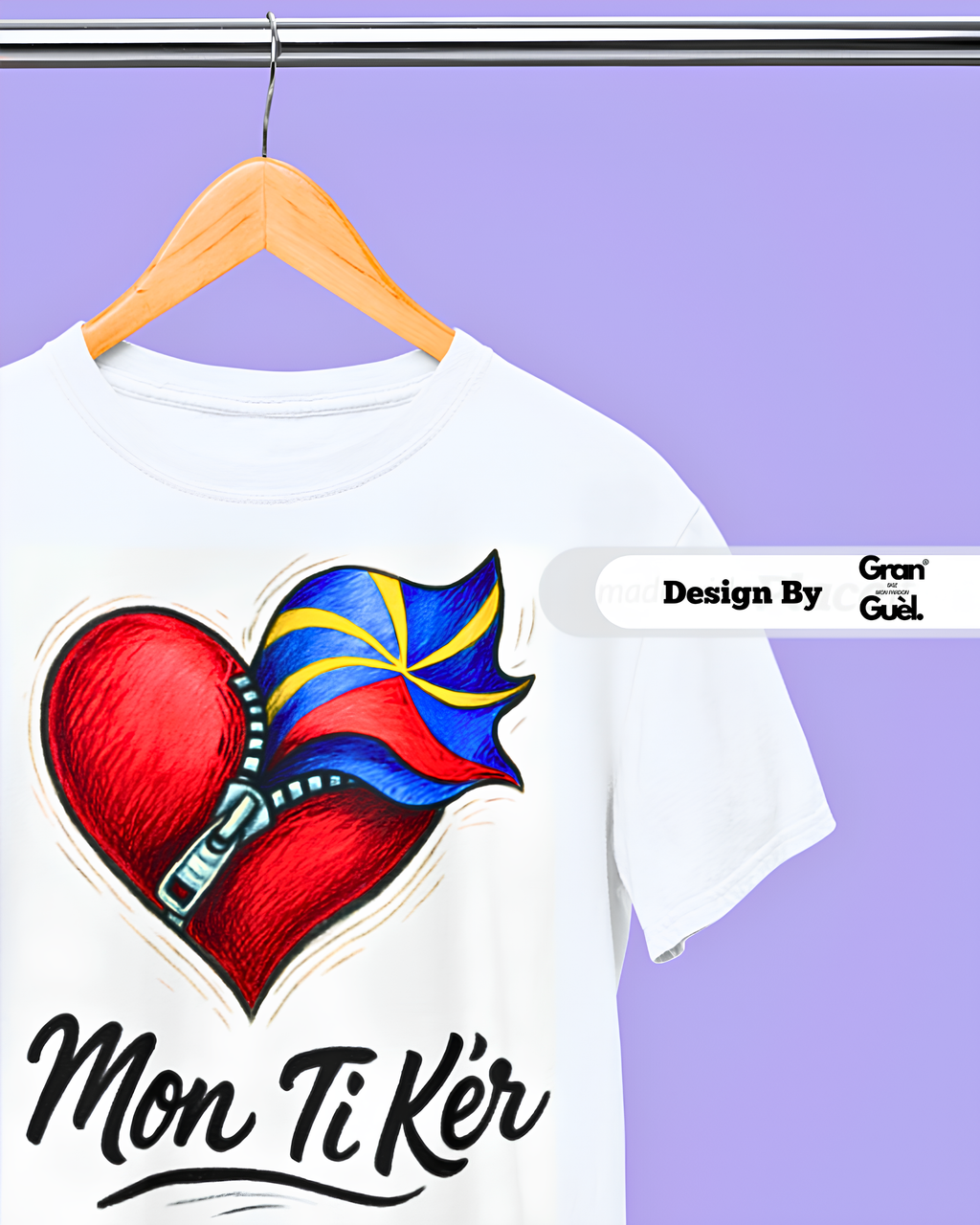 GRAN GUÈL - 100%  La Réunion - T-Shirt unisexe - Imprimé "MON TI KÈR"