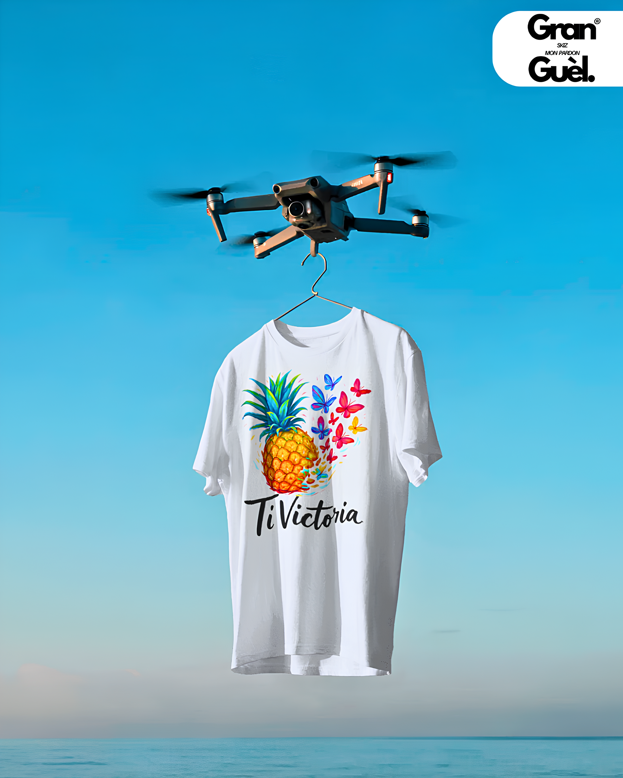 GRAN GUÈL - 100%  La Réunion - T-Shirt unisexe - Imprimé "TI VICTORIA"