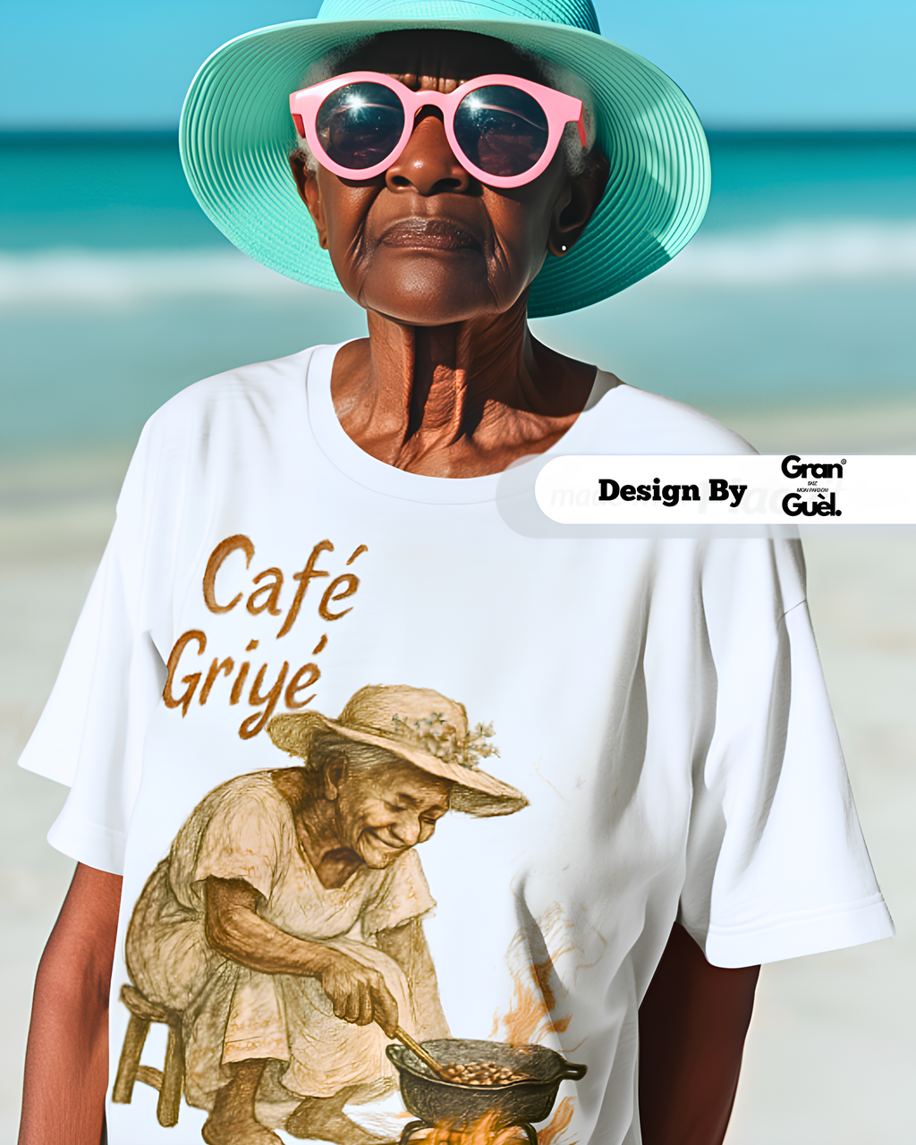 GRAN GUÈL - 100% MALOYA - T-Shirt unisexe - Imprimé "CAFÉ GRIYÉ"