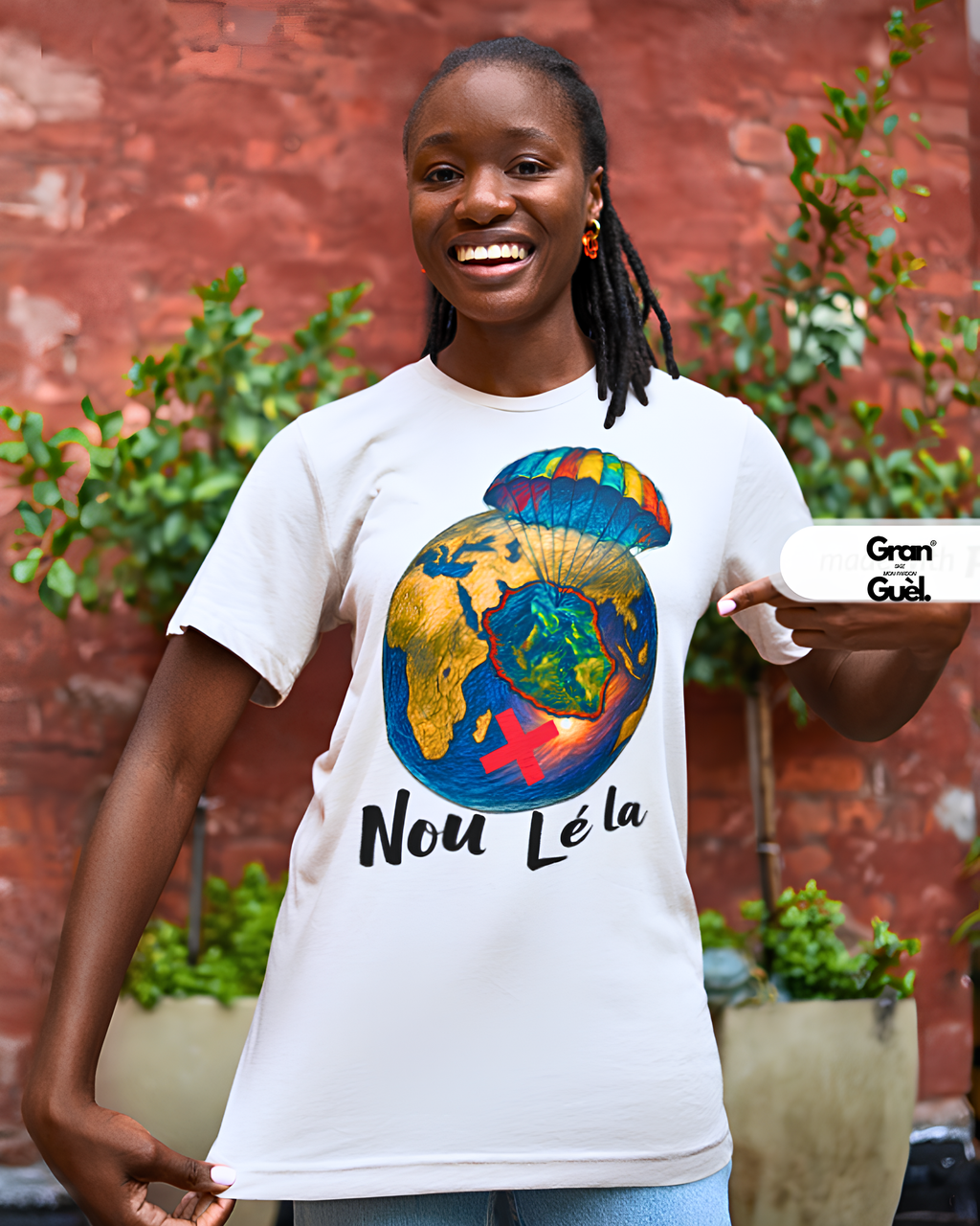 GRAN GUÈL - 100%  La Réunion - T-Shirt unisexe - Imprimé "NOU LÉ LA"
