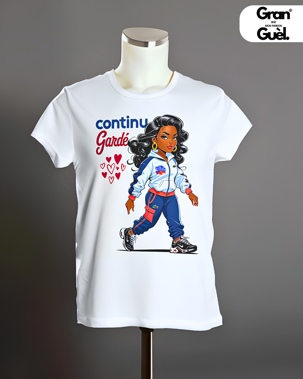 GRAN GUÈL - ZÉNÈSS - T-Shirt unisexe - Imprimé "CONTNU GARDÉ"