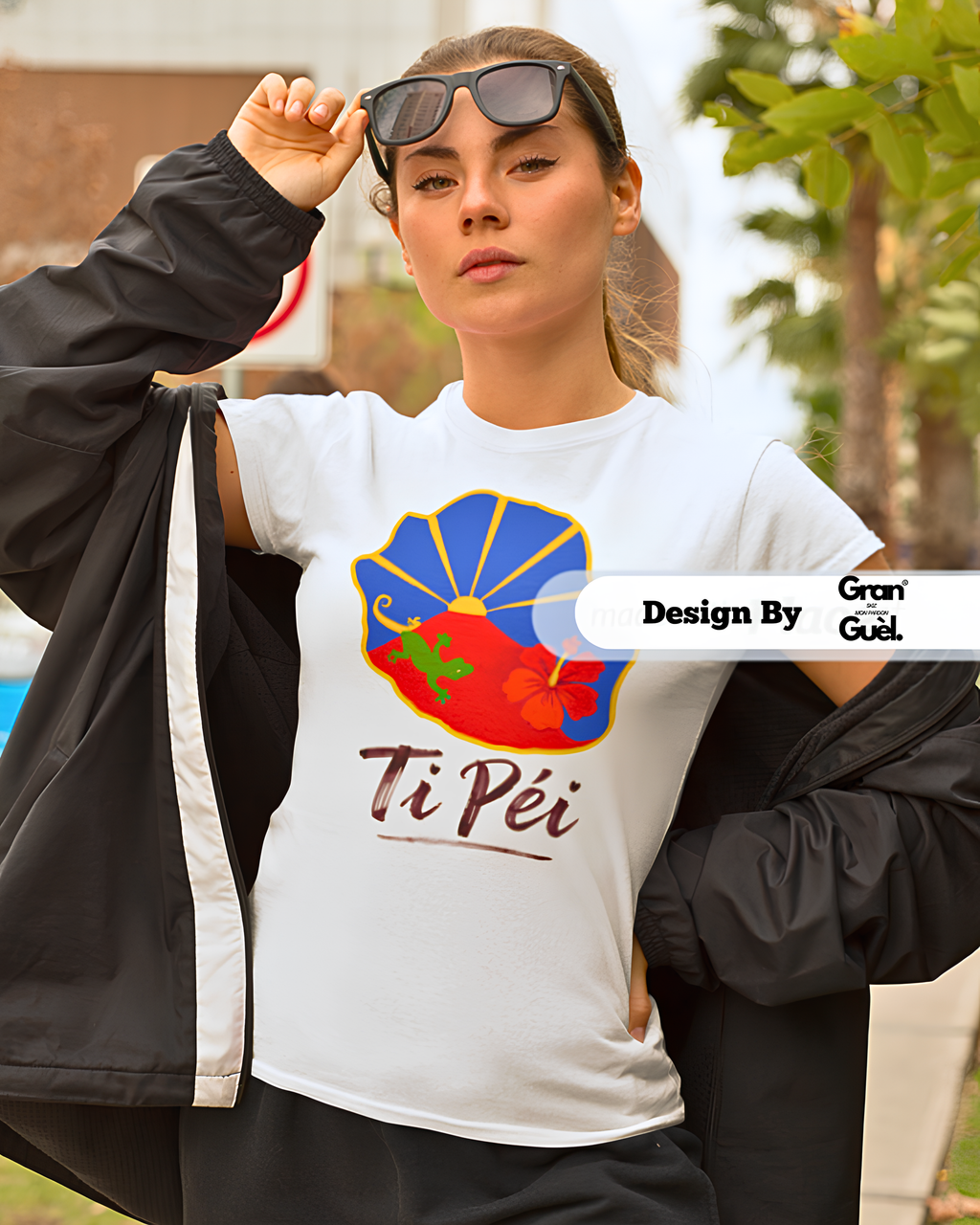 GRAN GUÈL - 100%  La Réunion - T-Shirt unisexe - Imprimé "TI PÉI"