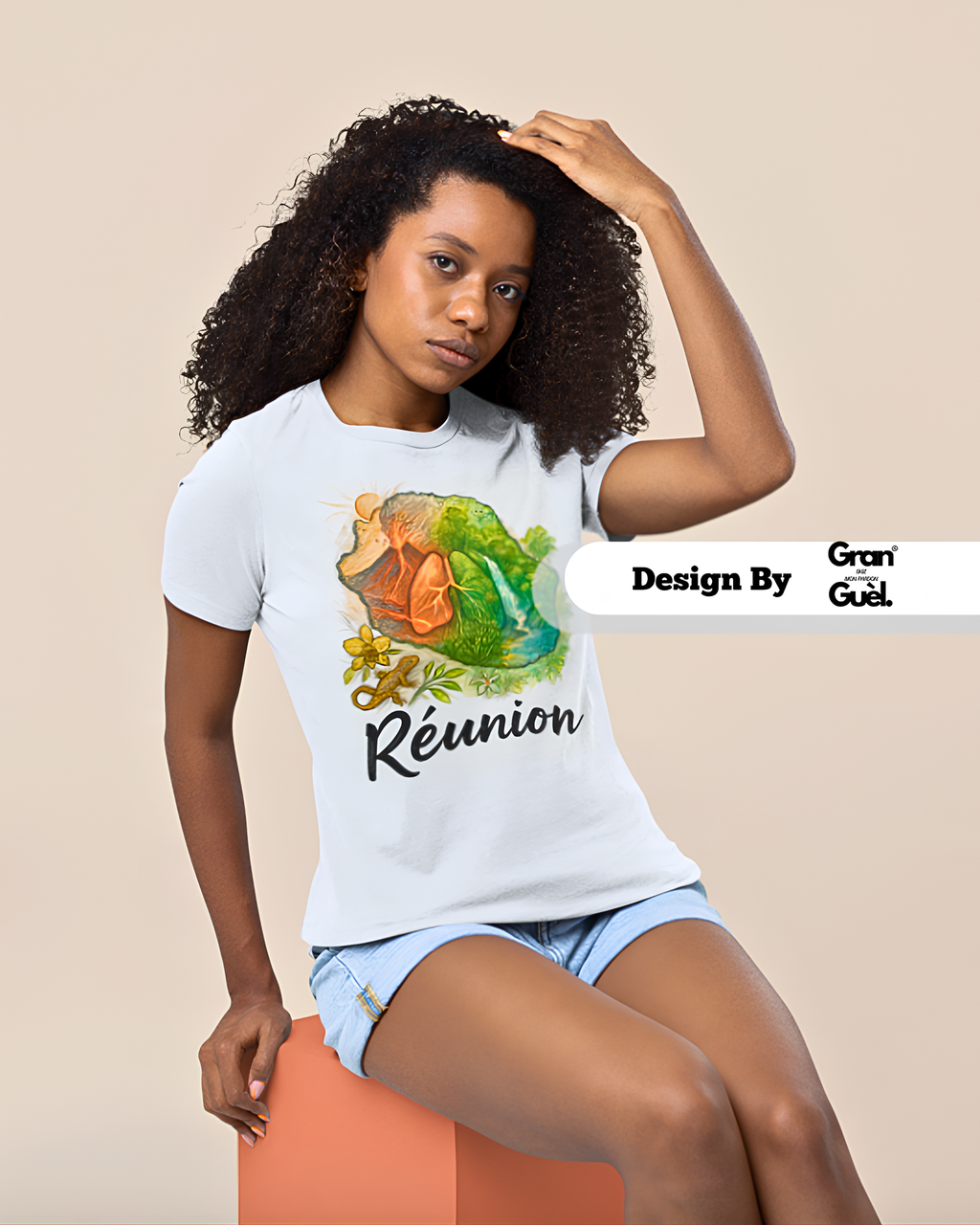 GRAN GUÈL - ENDÉMIK - T-Shirt Unisexe - Imprimé "RÉUNION"