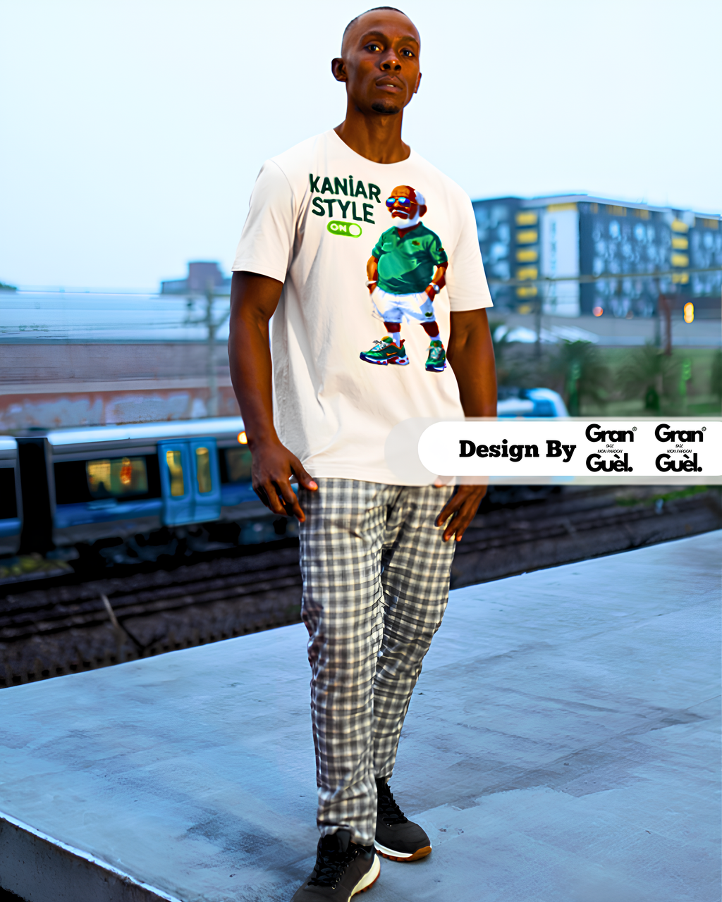 GG - 100%  La Réunion - T-Shirt unisexe - Imprimé "KANIAR STYLE"
