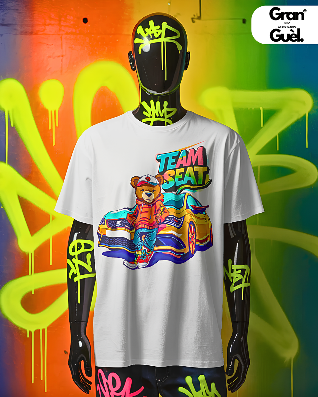GRAN GUÈL - ZÉNÈSS ENDÉMIK - T-Shirt Unisexe - Imprimé "TEAM SEAT"
