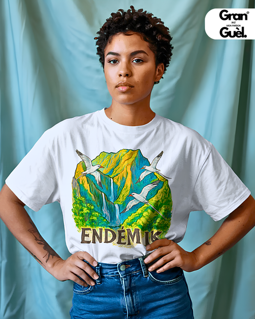 GG - 100%  La Réunion - T-Shirt unisexe - Imprimé "ENDÉMIK"
