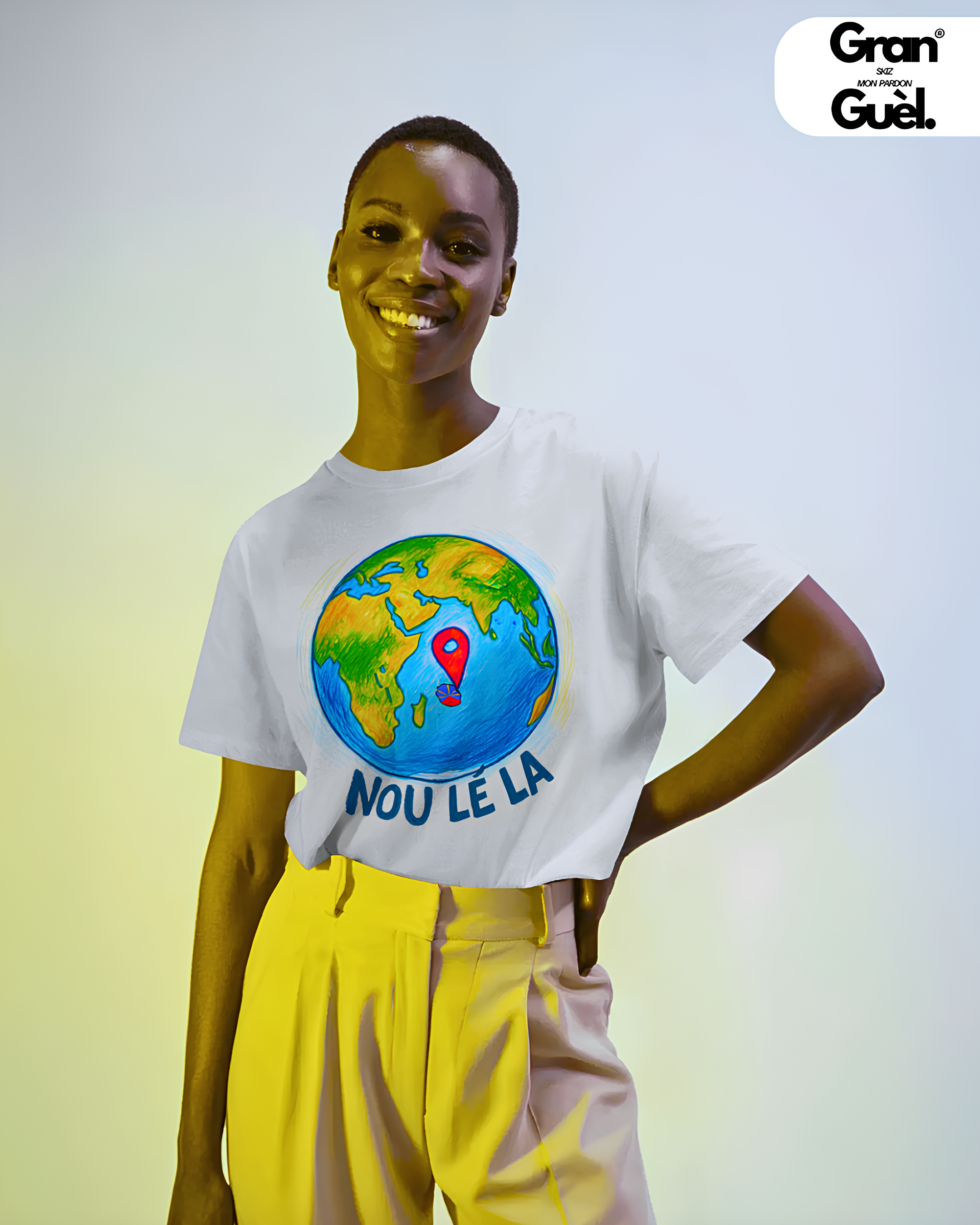 GG - ENDÉMIK - T-Shirt Unisexe - Imprimé "NOU LÉ LA"