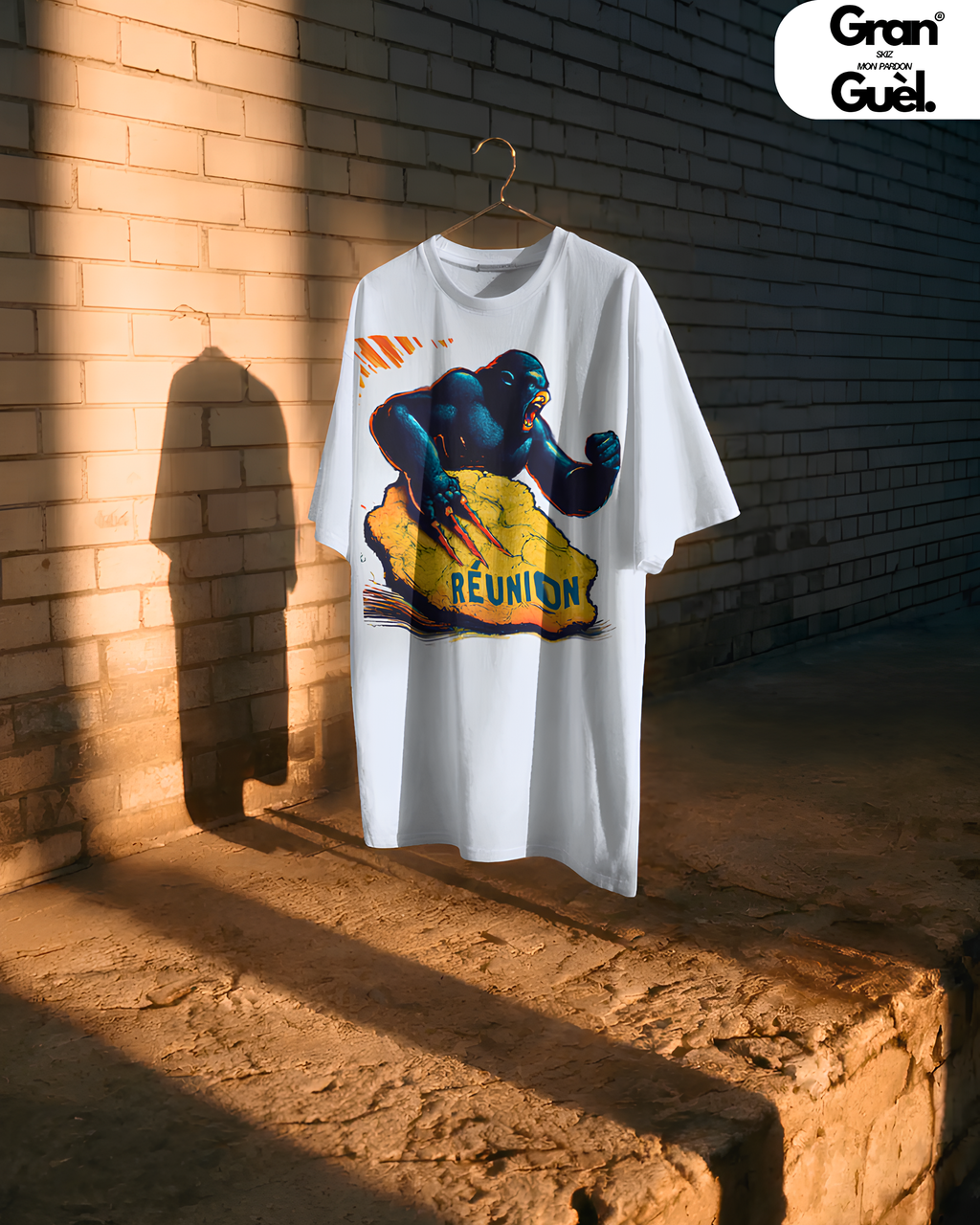 GRAN GUÈL - ZÉNÈSS - T-Shirt unisexe - Imprimé "GORILLE"