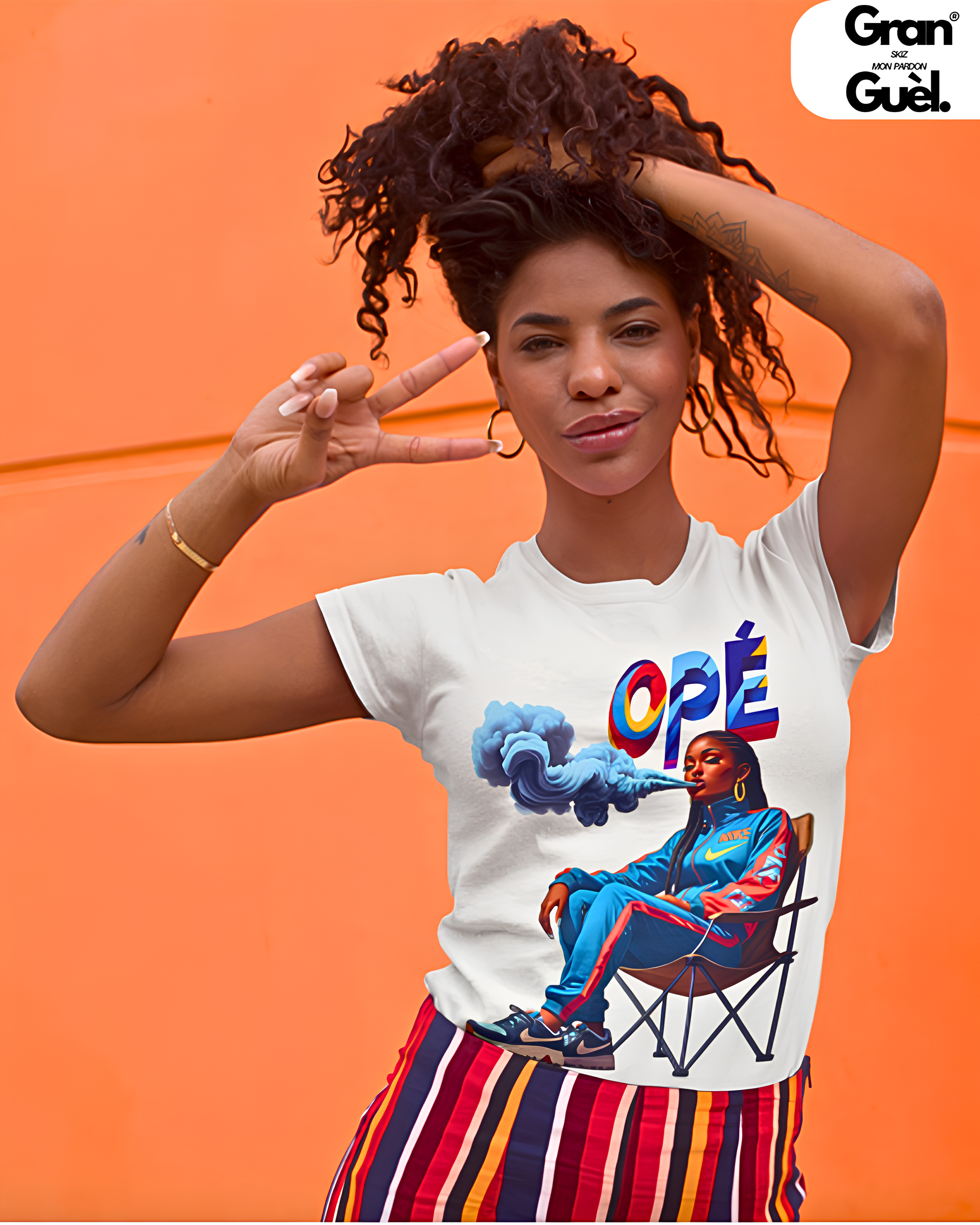 GG - 100%  La Réunion - T-Shirt unisexe - Imprimé "OPÉ"