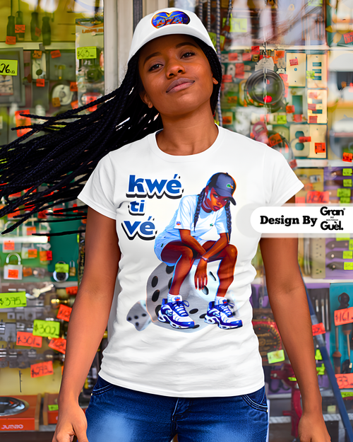 GG - 100%  La Réunion - T-Shirt unisexe - Imprimé "KWÉ TI VÉ"