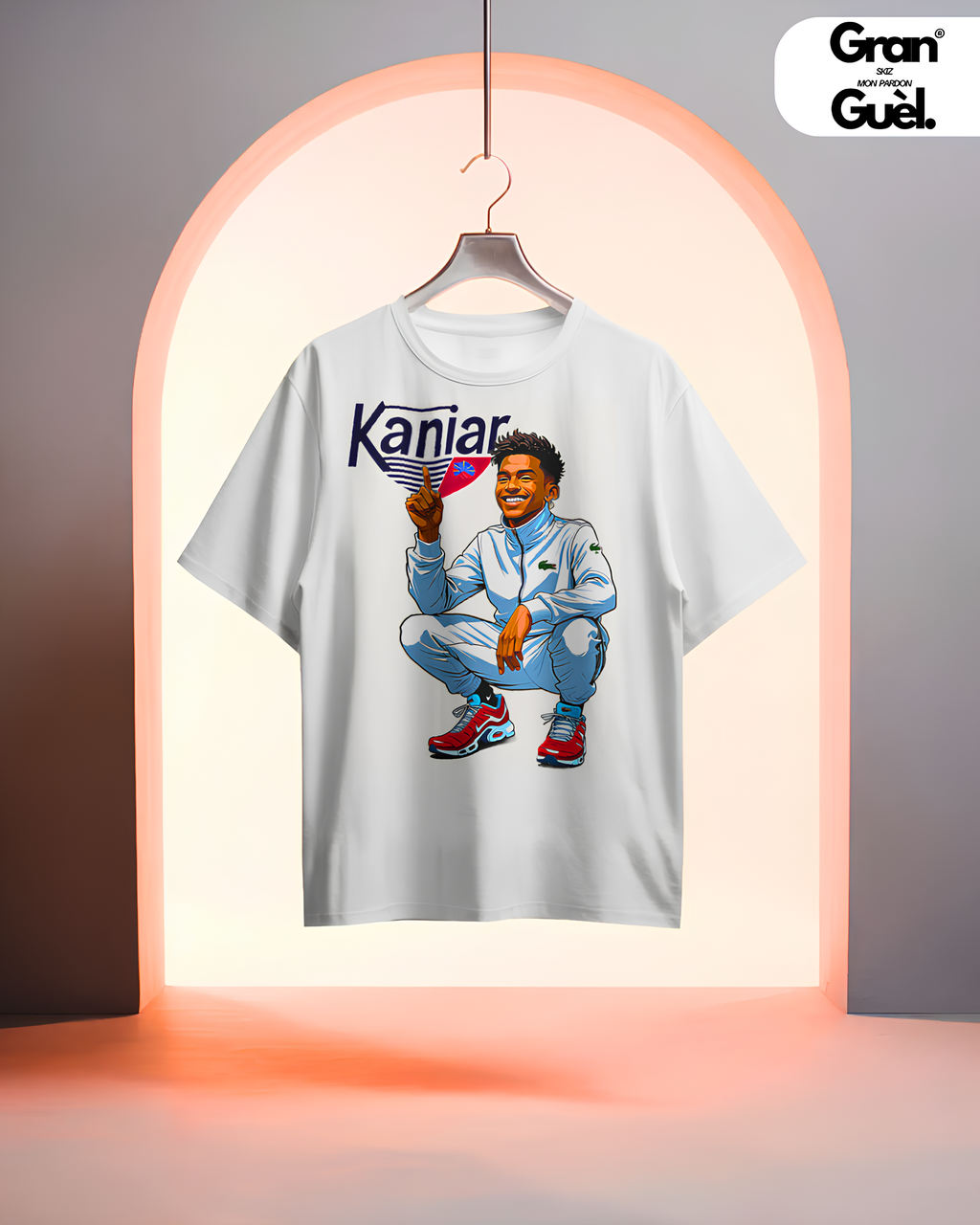 GRAN GUÈL - ZÉNÈSS ENDÉMIK - T-Shirt Unisexe - Imprimé "KANIAR (2)"