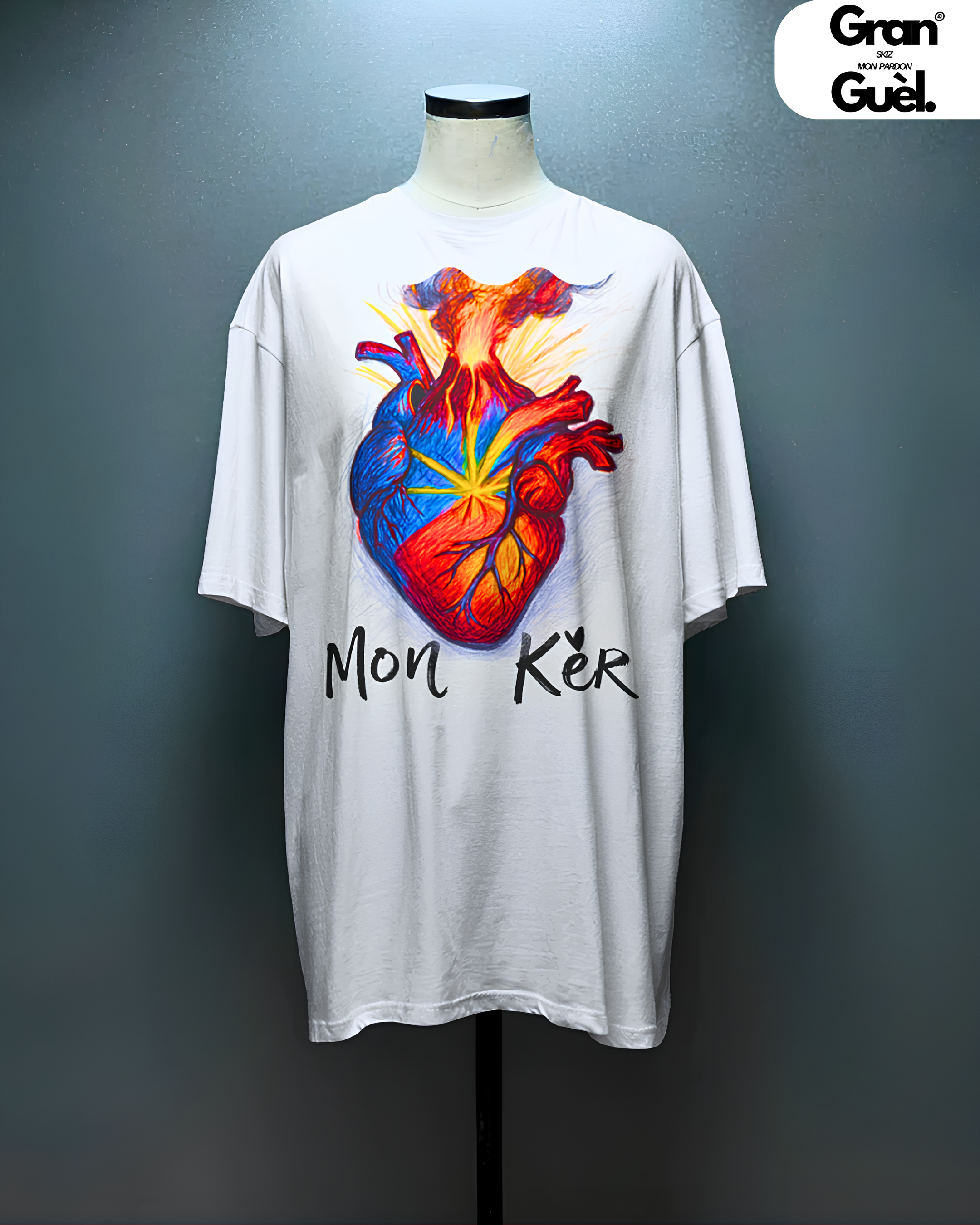 GRAN GUÈL - 100%  La Réunion - T-Shirt unisexe - Imprimé "MON KÈR"