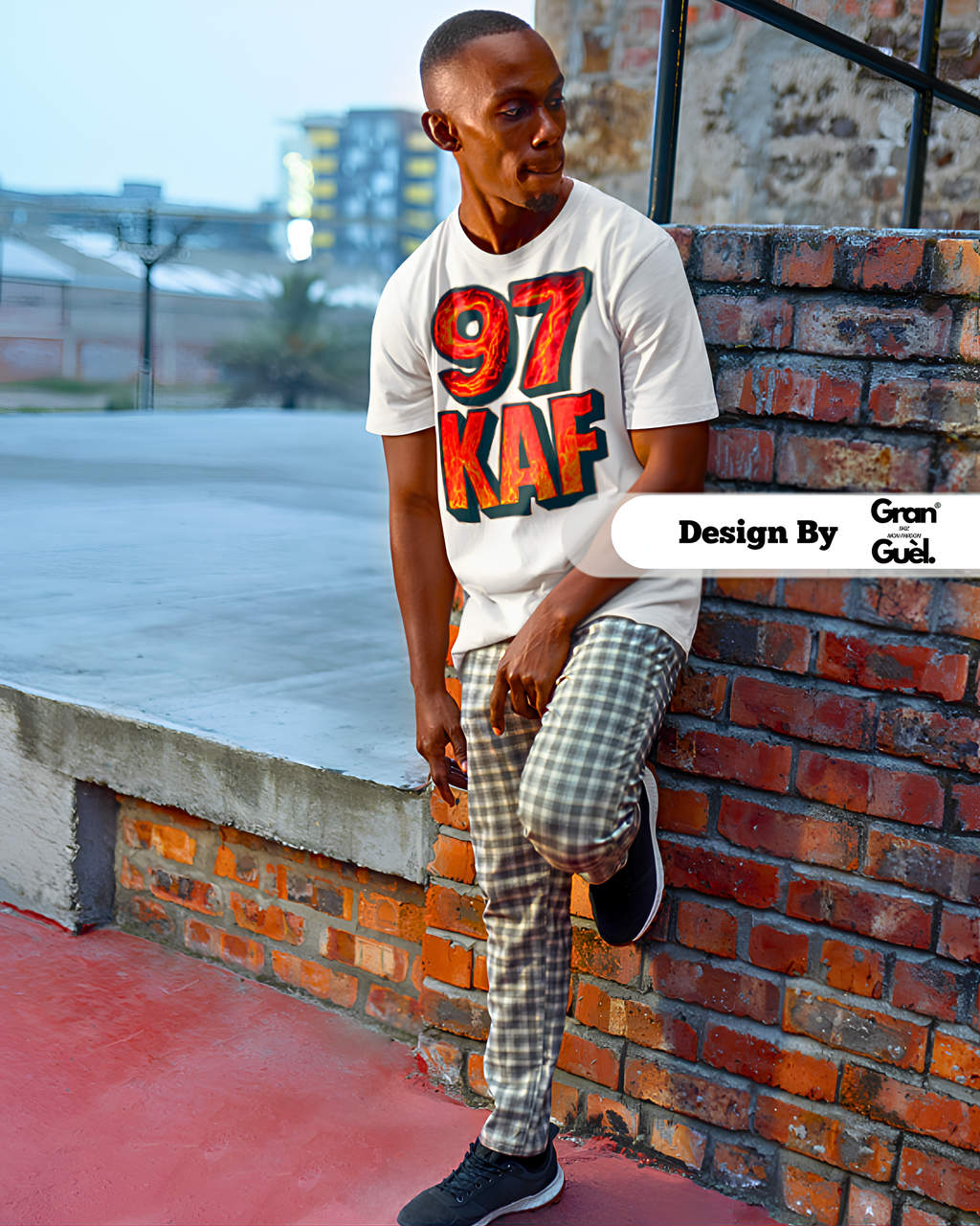 GG - 100%  La Réunion - T-Shirt unisexe - Imprimé "97KAF (3)"