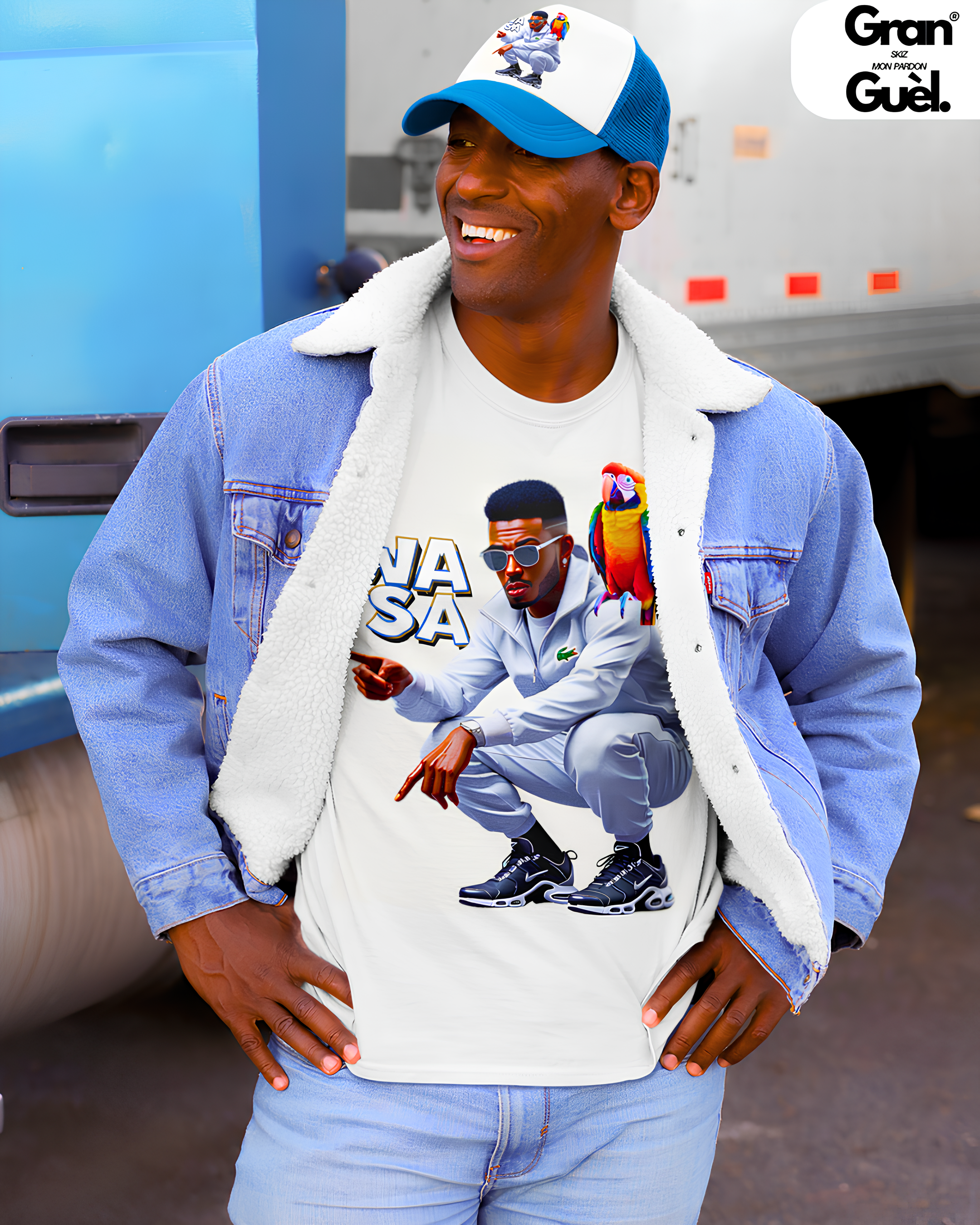 GG - 100%  La Réunion - T-Shirt unisexe - Imprimé "WA SA"