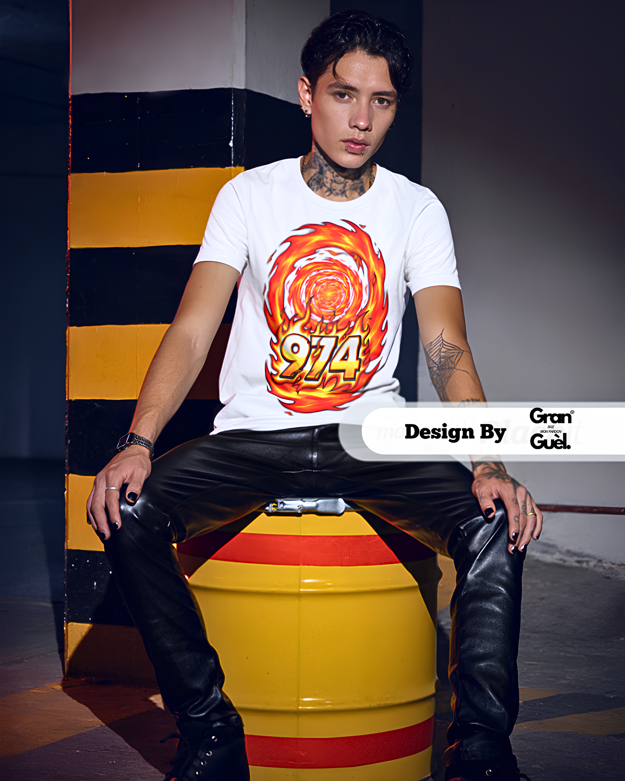 GRAN GUÈL - 100%  La Réunion - T-Shirt unisexe - Imprimé "SPIRALE 974"