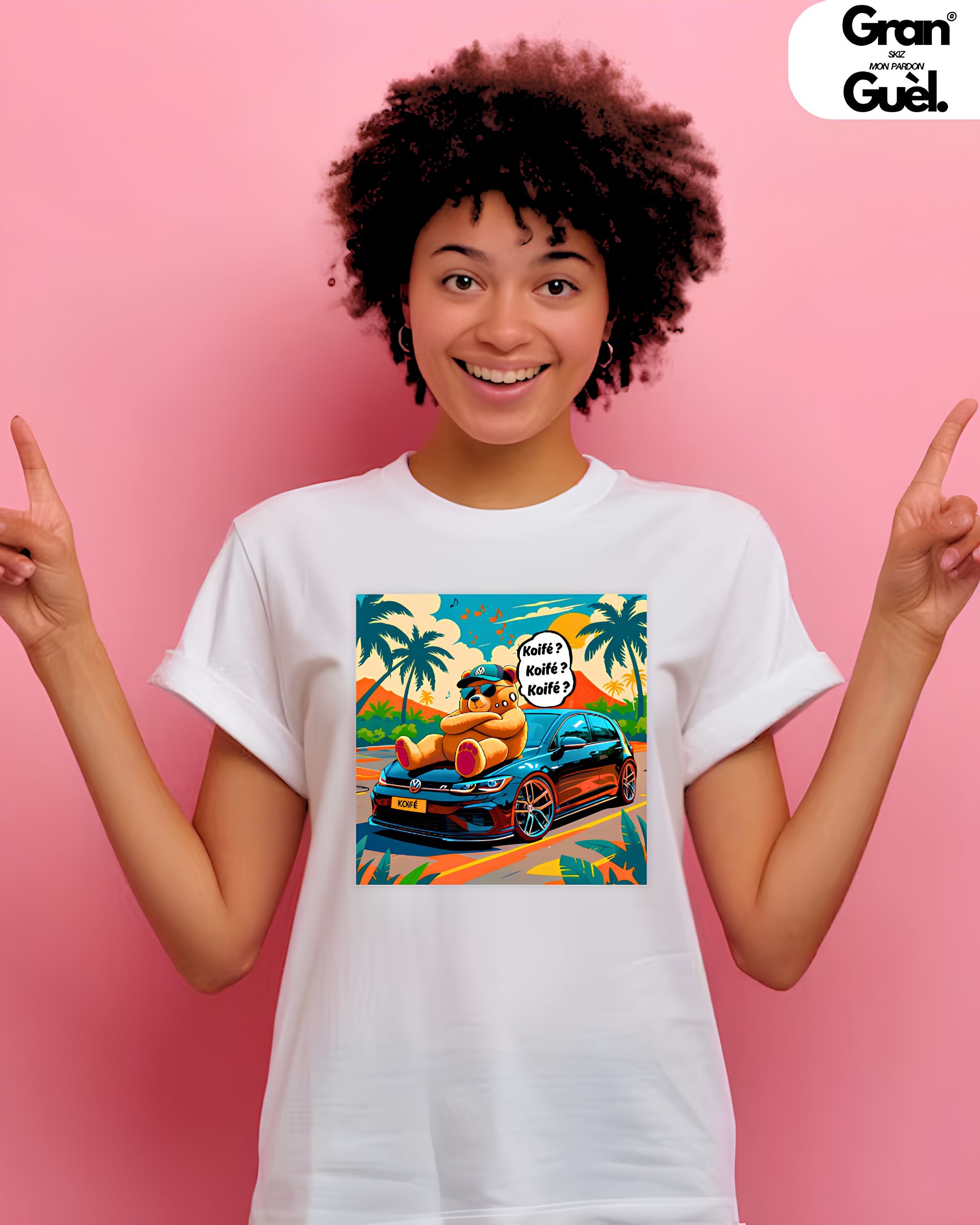 GG - 100%  La Réunion - T-Shirt unisexe - Imprimé "TEDDY KOIFÉ ?"