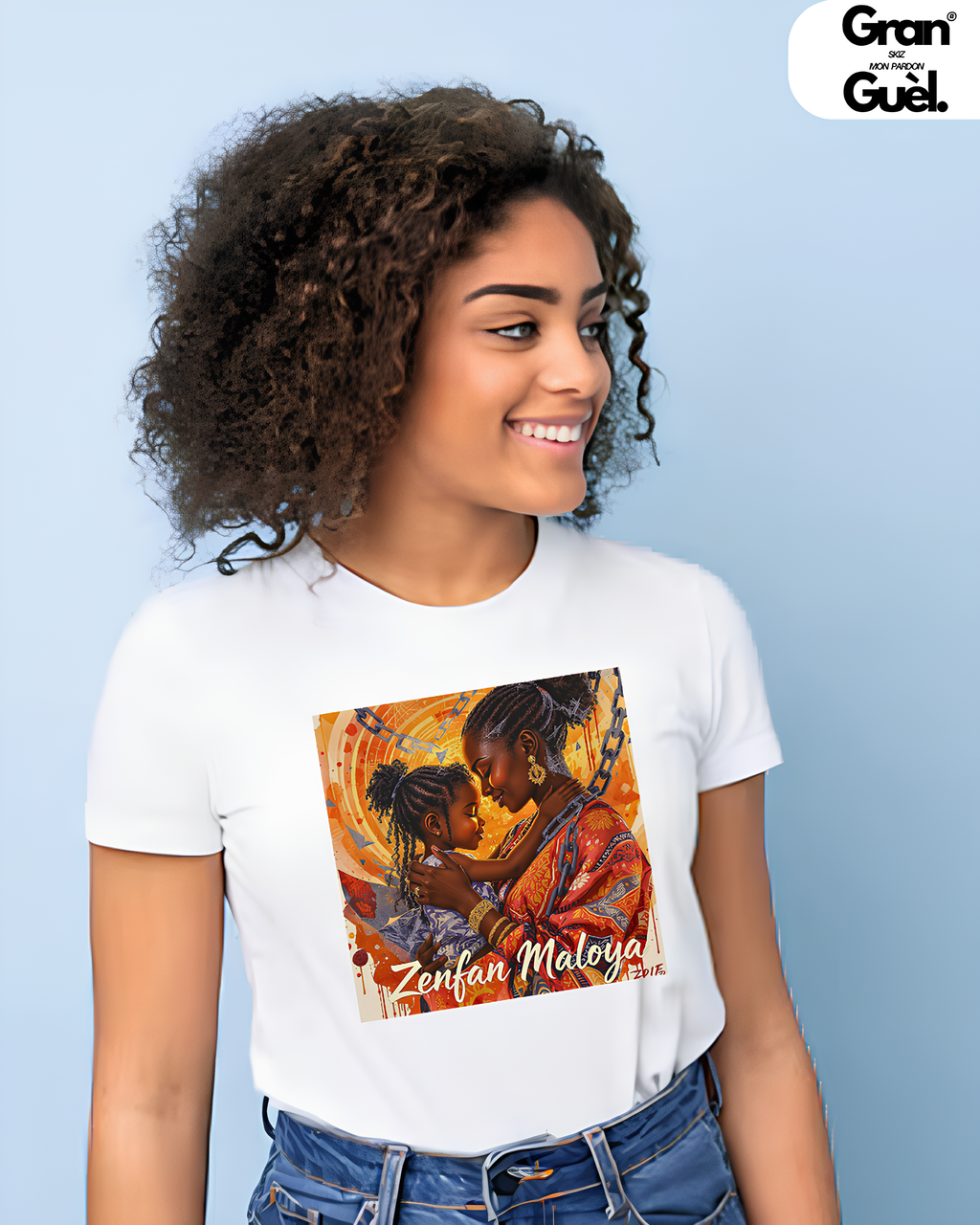 GG - 100% MALOYA - T-Shirt unisexe - Imprimé "ZENFAN MALOYA"