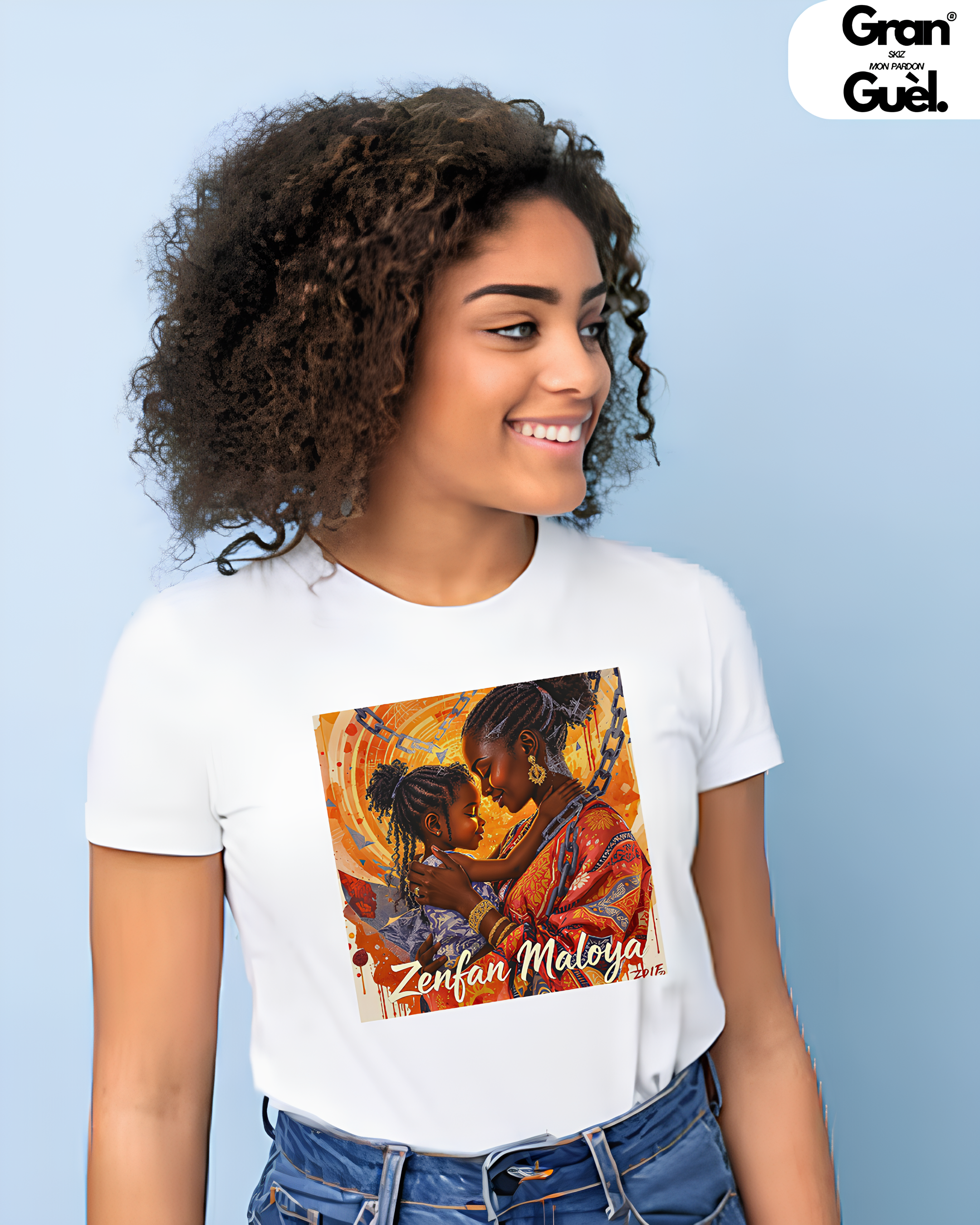 GG - 100% MALOYA - T-Shirt unisexe - Imprimé "ZENFAN MALOYA"