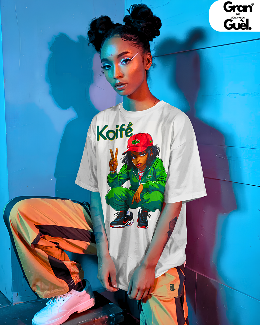 GG - 100%  La Réunion - T-Shirt unisexe - Imprimé "KOIFÉ"