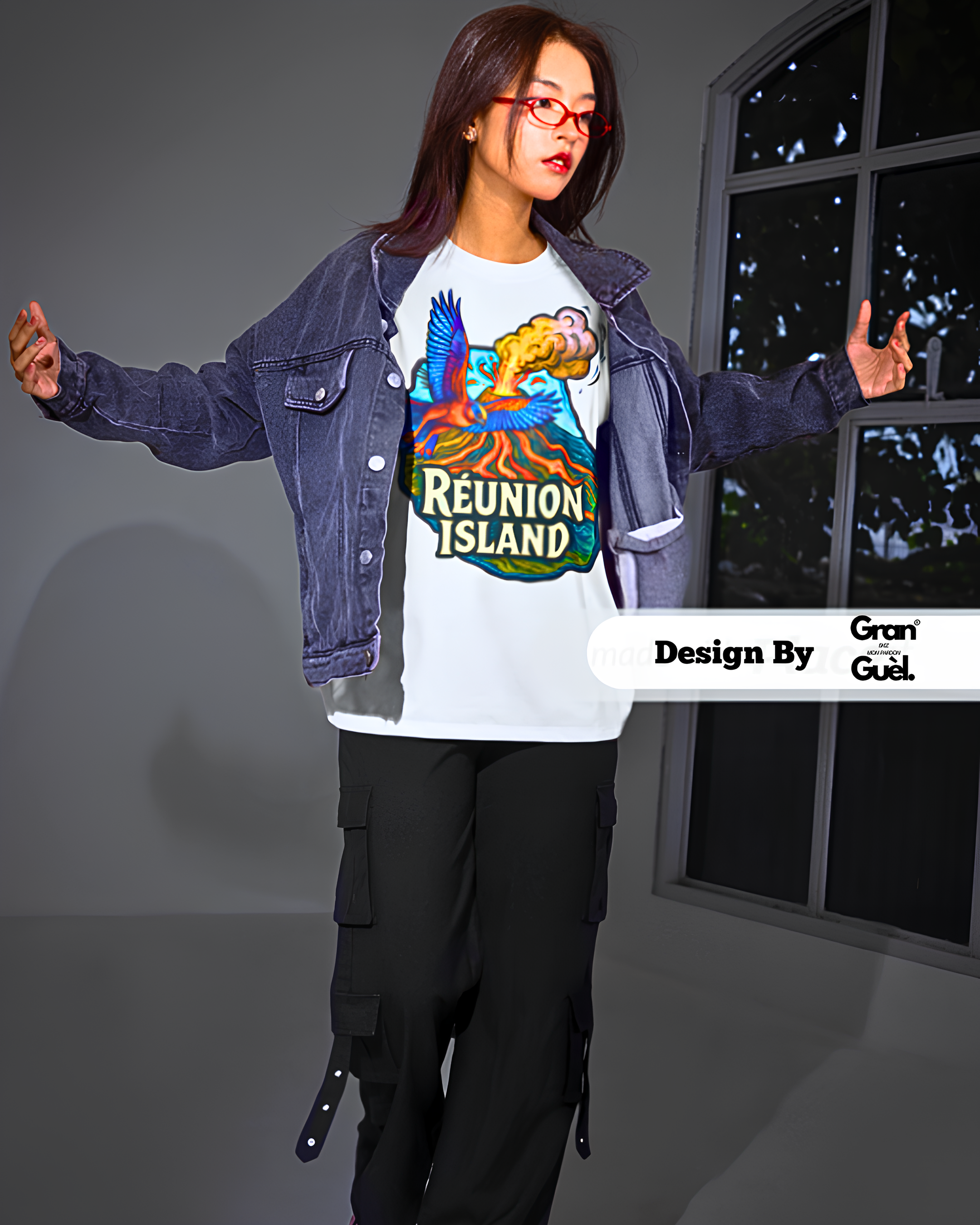 GRAN GUÈL - LUX ÉDITION - T-Shirt Unisexe - Imprimé "RÉUNION ISLAND (5)"