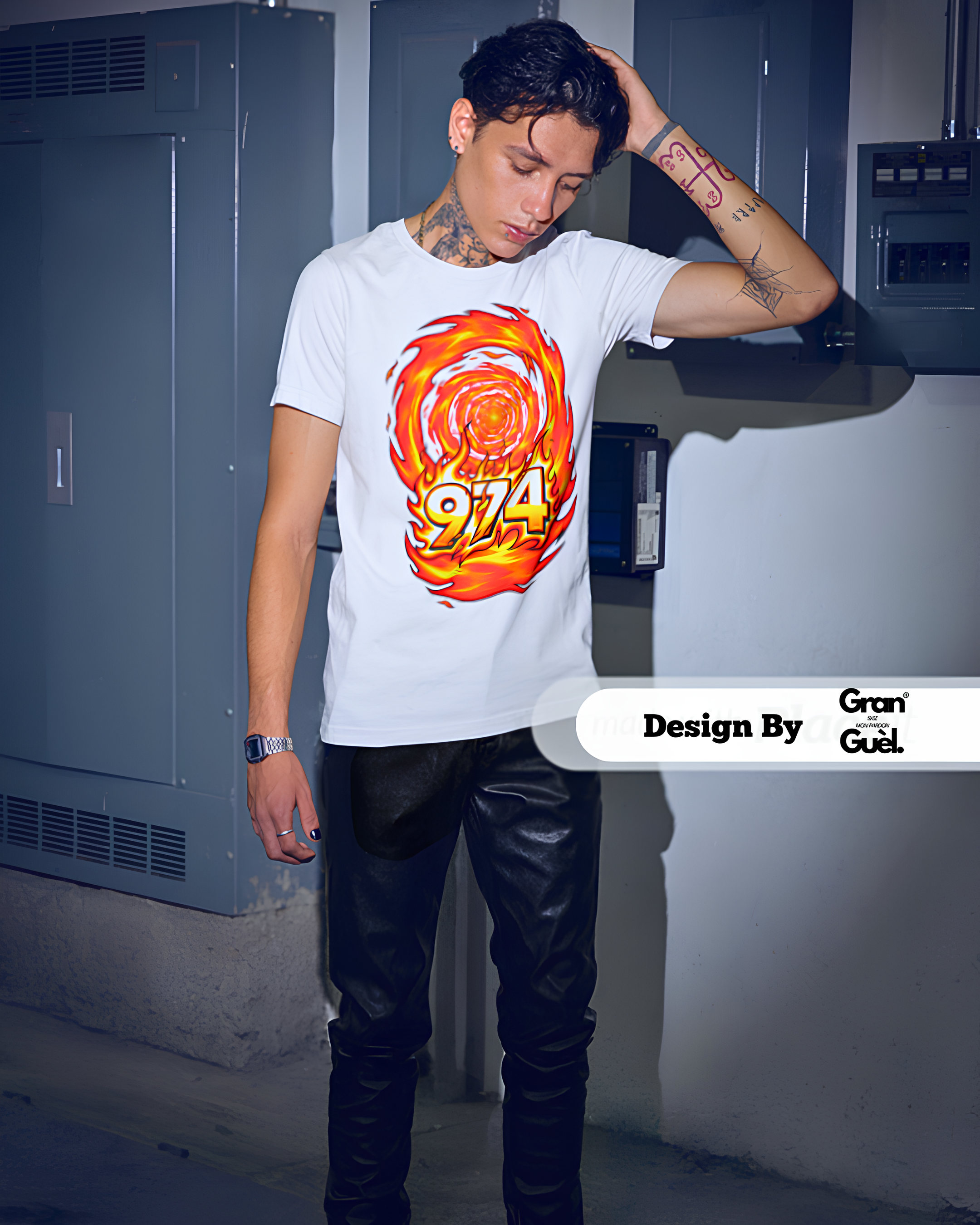 GRAN GUÈL - 100%  La Réunion - T-Shirt unisexe - Imprimé "SPIRALE 974"