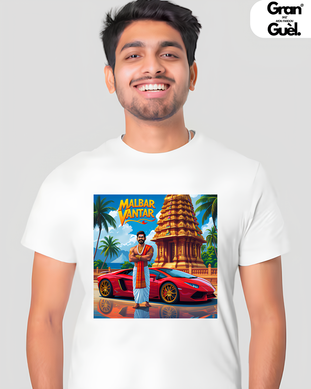 GG - 100%  La Réunion - T-Shirt unisexe - Imprimé "MALBAR VANTAR"