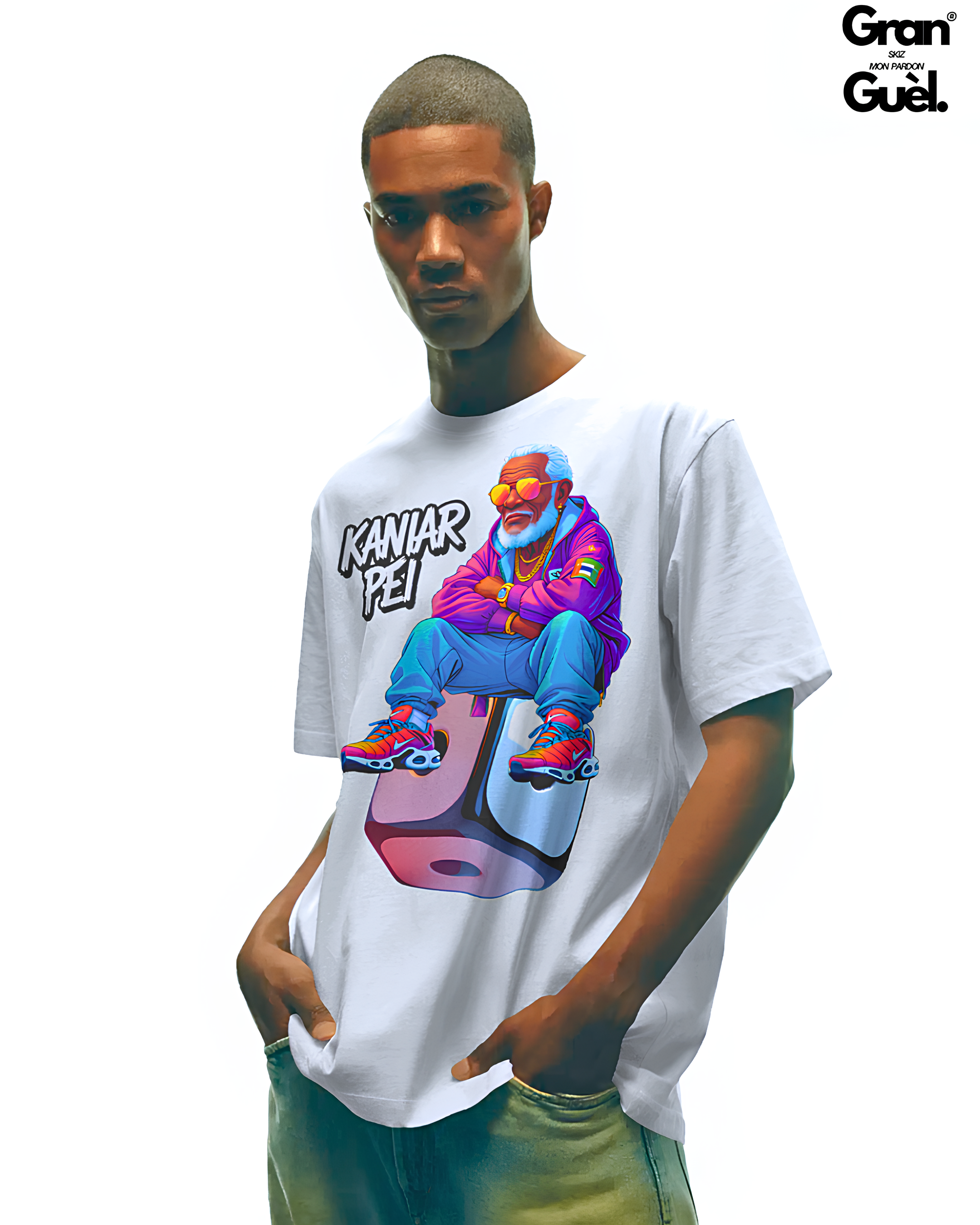 GG - 100%  La Réunion - T-Shirt unisexe - Imprimé "KANIAR PÉI"