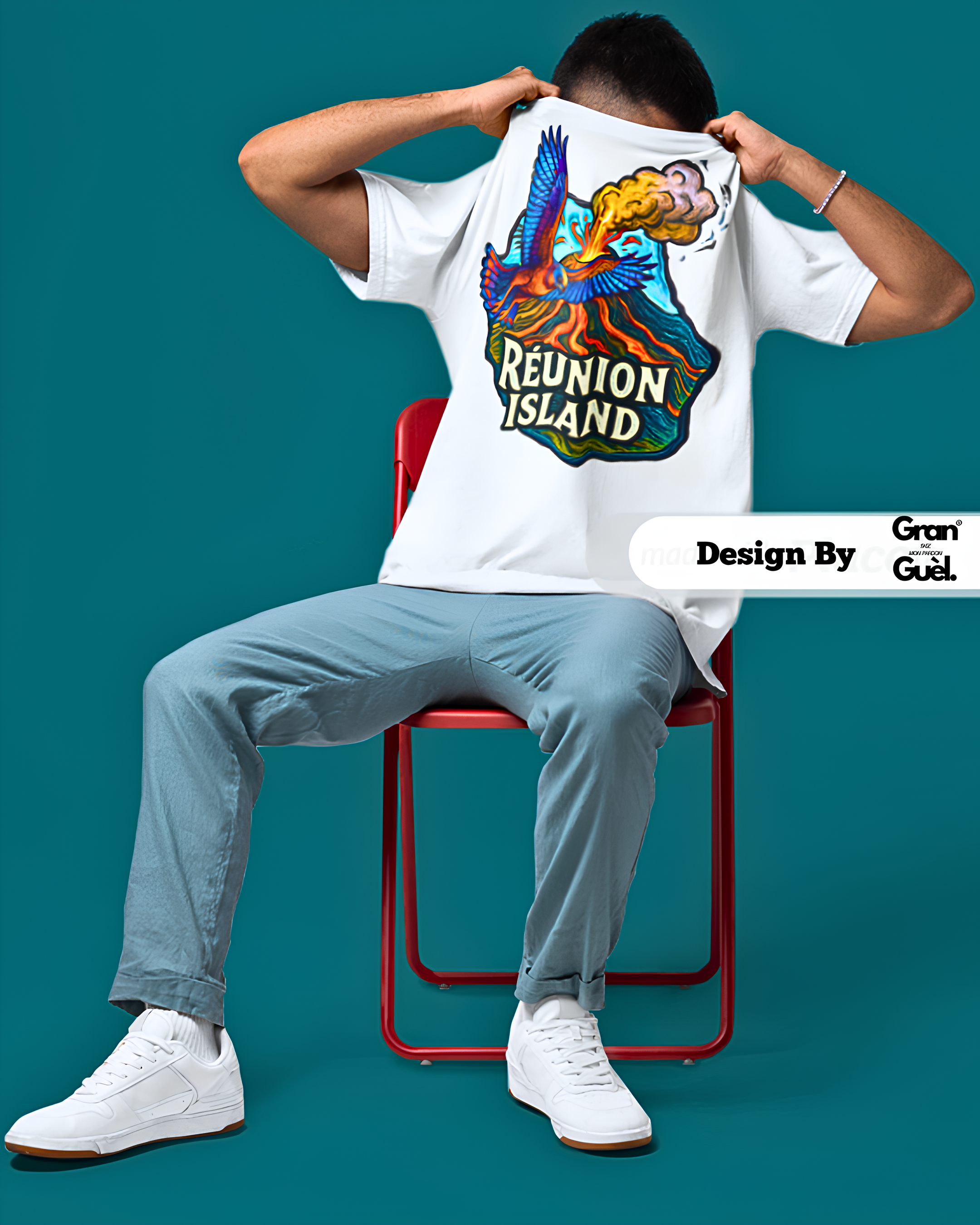 GRAN GUÈL - LUX ÉDITION - T-Shirt Unisexe - Imprimé "RÉUNION ISLAND (5)"