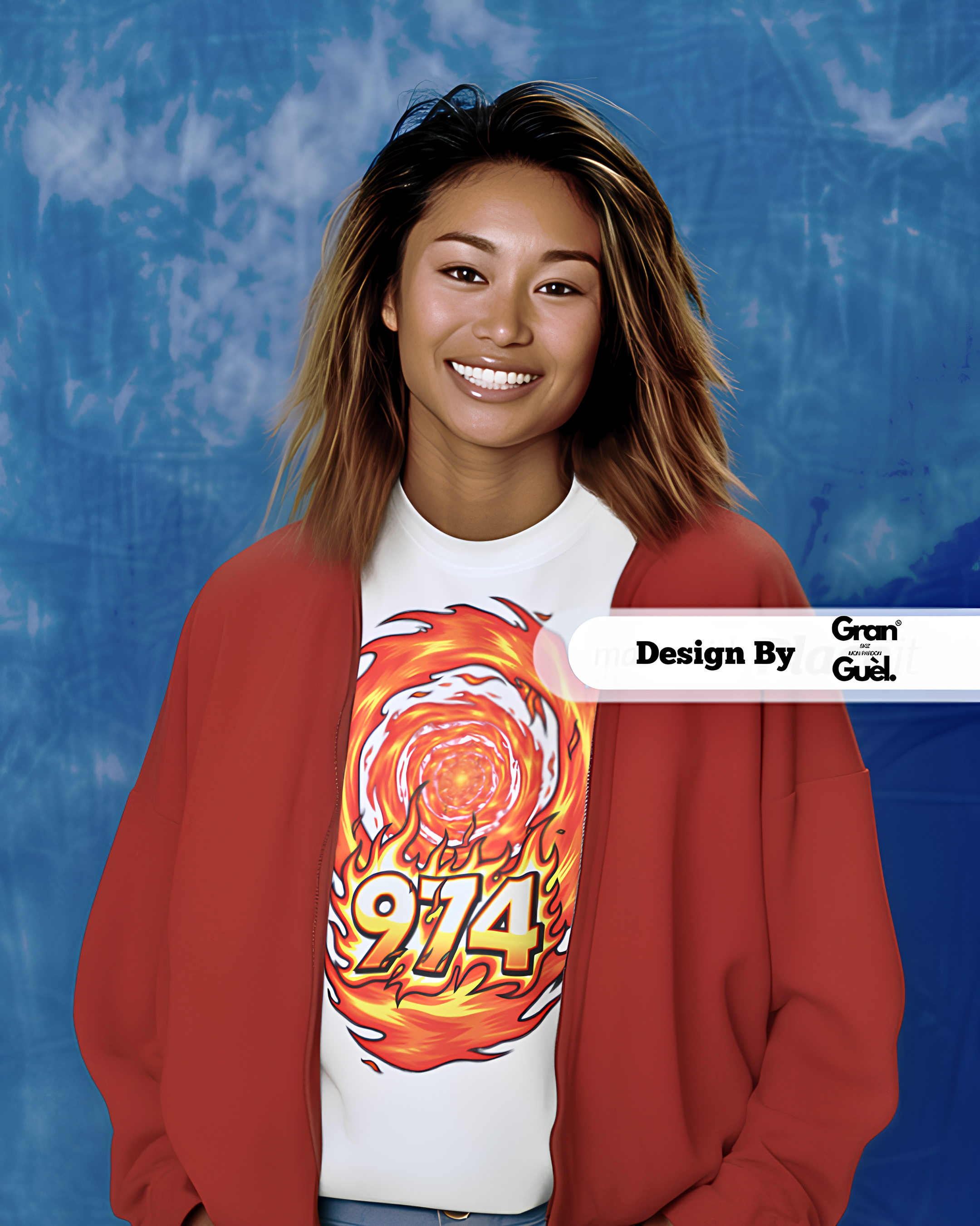 GRAN GUÈL - 100%  La Réunion - T-Shirt unisexe - Imprimé "SPIRALE 974"