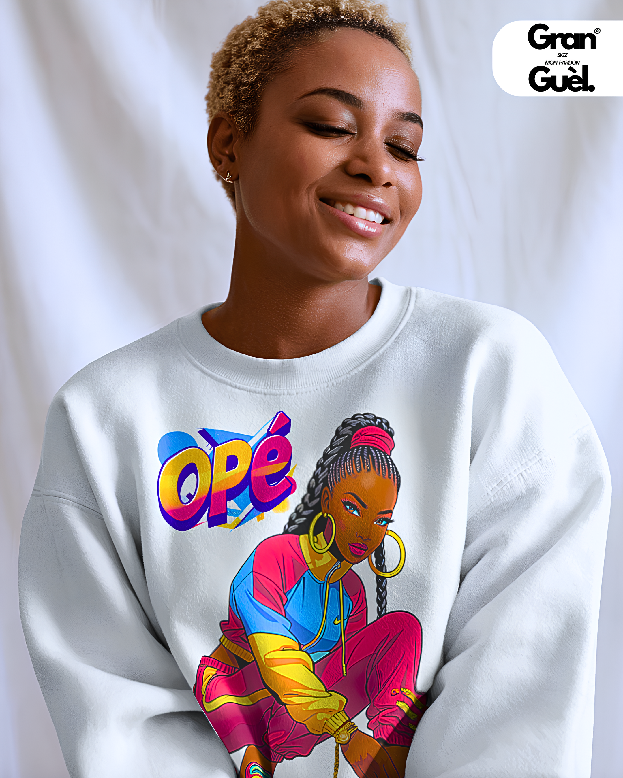 GG - 100%  La Réunion - Sweat unisexe - Imprimé "OPÉ"