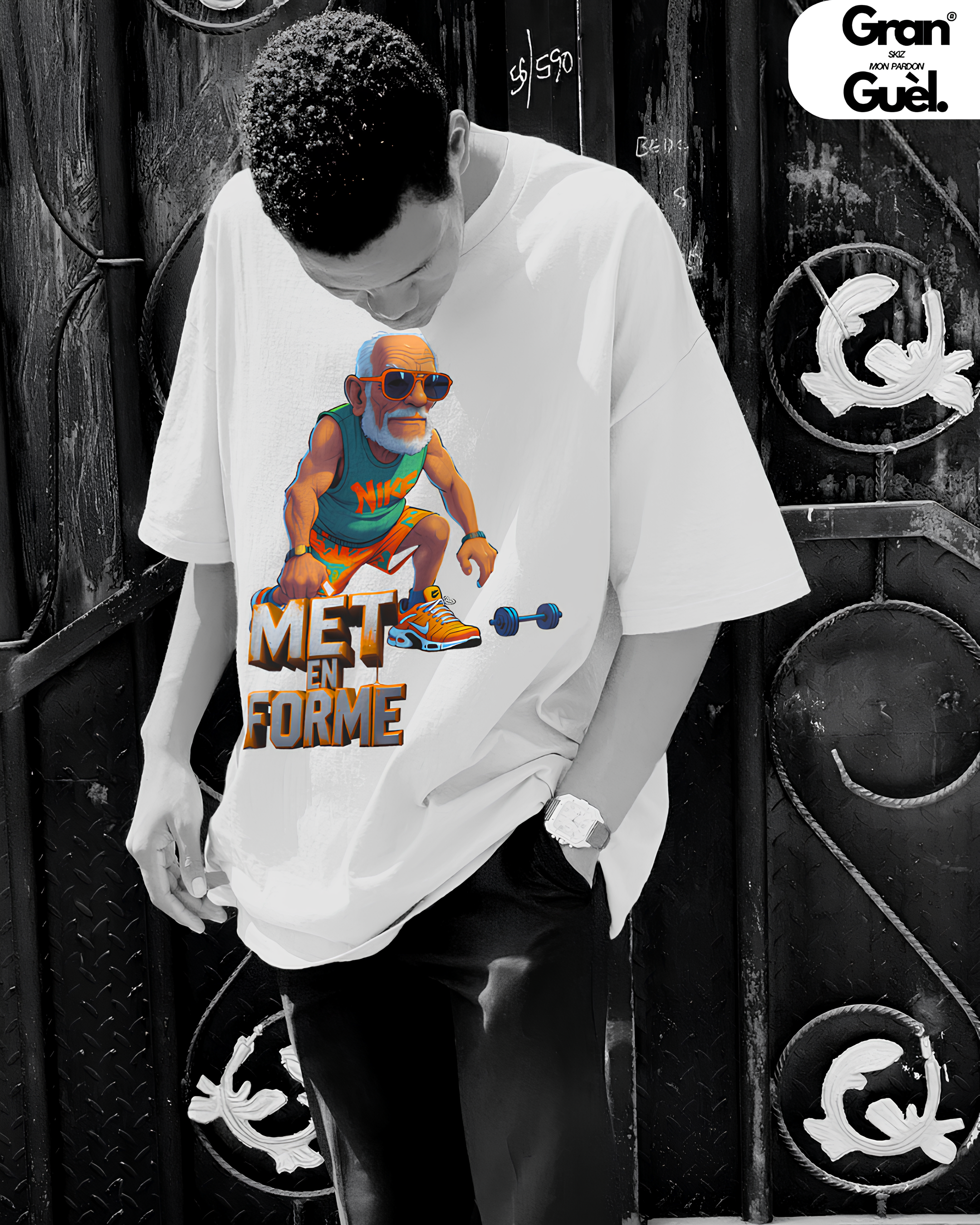 GG - 100%  La Réunion - T-Shirt unisexe - Imprimé "MÈT EN FORME"