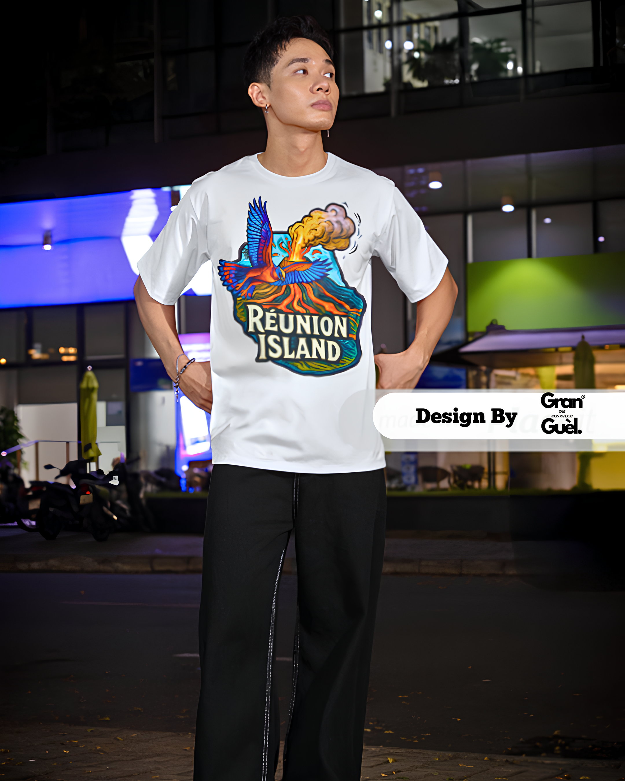 GRAN GUÈL - LUX ÉDITION - T-Shirt Unisexe - Imprimé "RÉUNION ISLAND (5)"