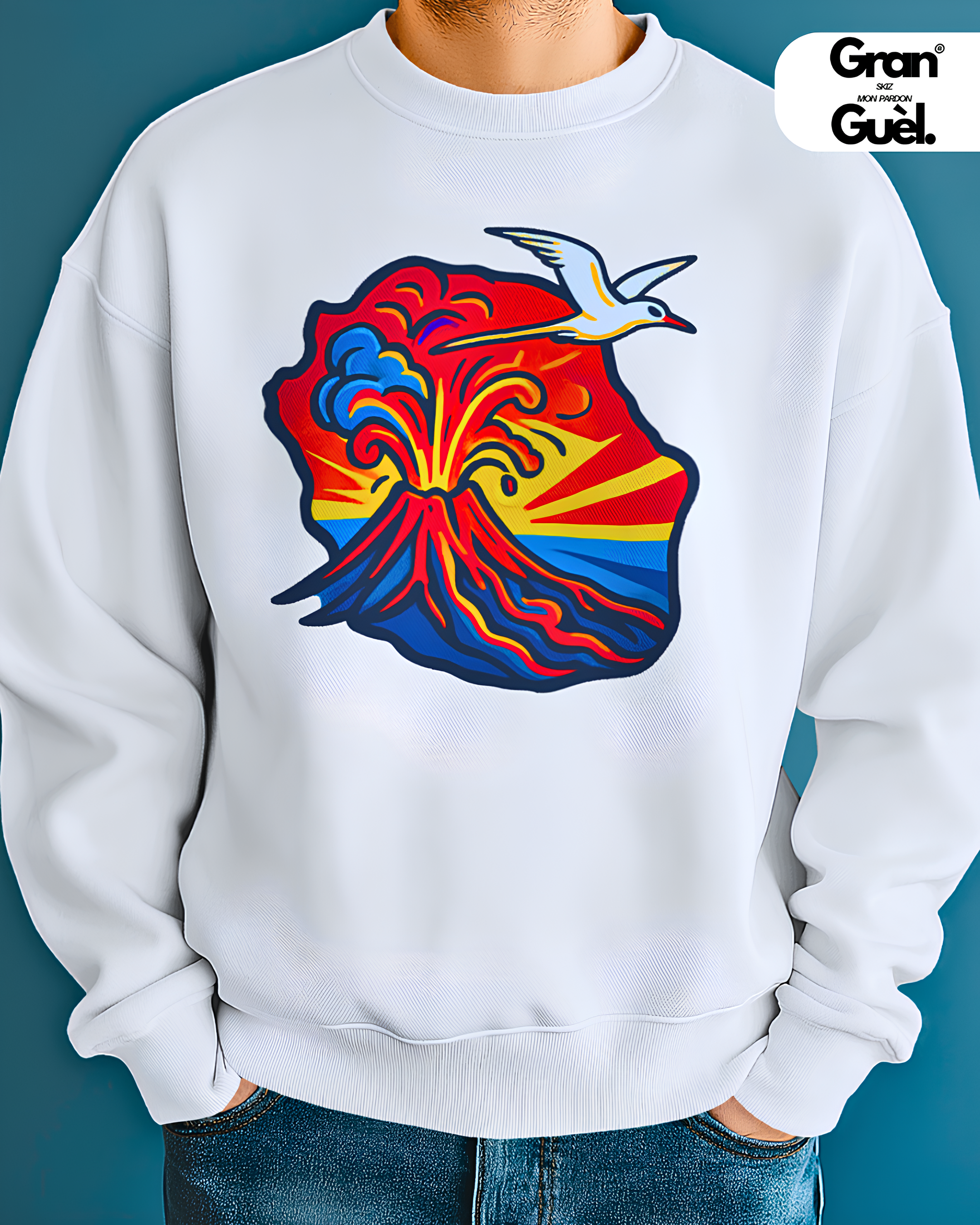 GG - 100%  La Réunion - Sweat unisexe - Imprimé "PITON DOFÉ"