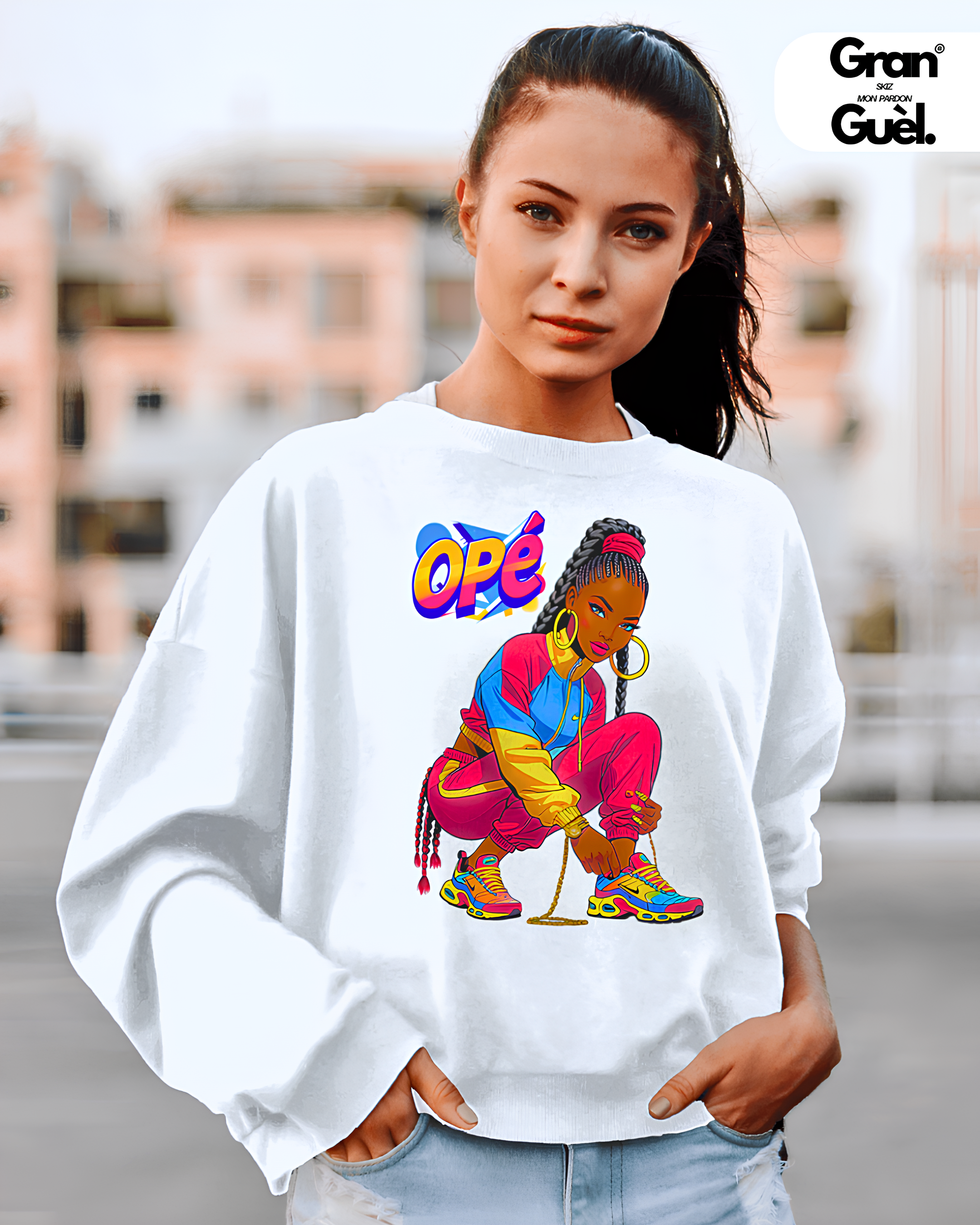 GG - 100%  La Réunion - Sweat unisexe - Imprimé "OPÉ"