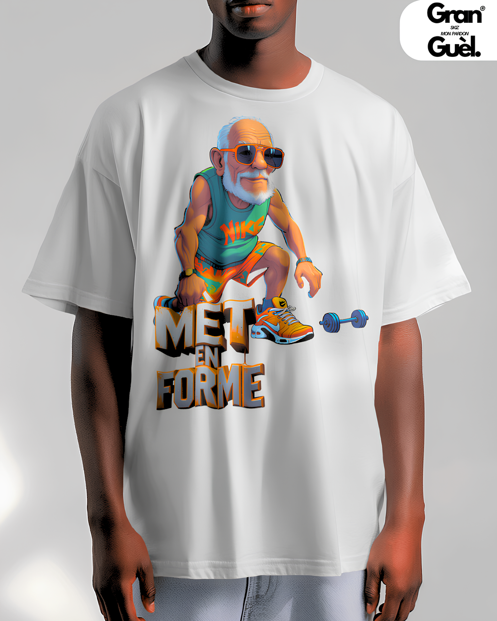 GG - 100%  La Réunion - T-Shirt unisexe - Imprimé "MÈT EN FORME"